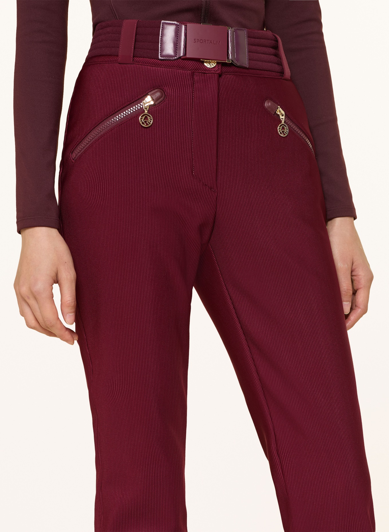 SPORTALM Softshell ski pants: DARK RED