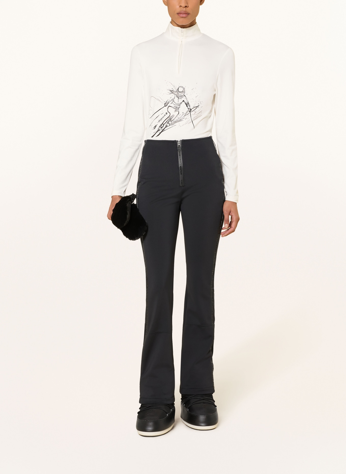 SPORTALM Midlayer: WHITE / BLACK
