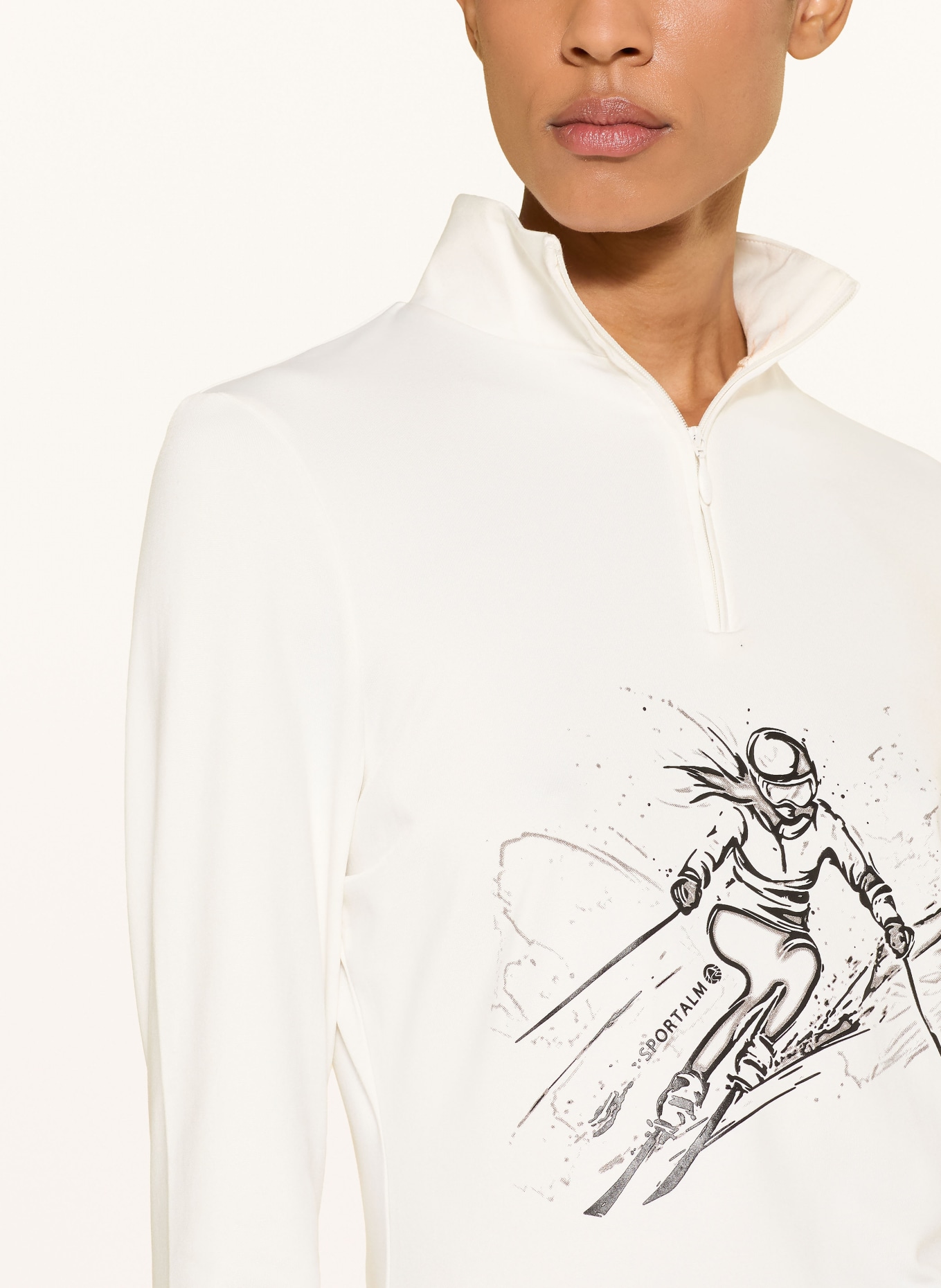 SPORTALM Midlayer: WHITE / BLACK