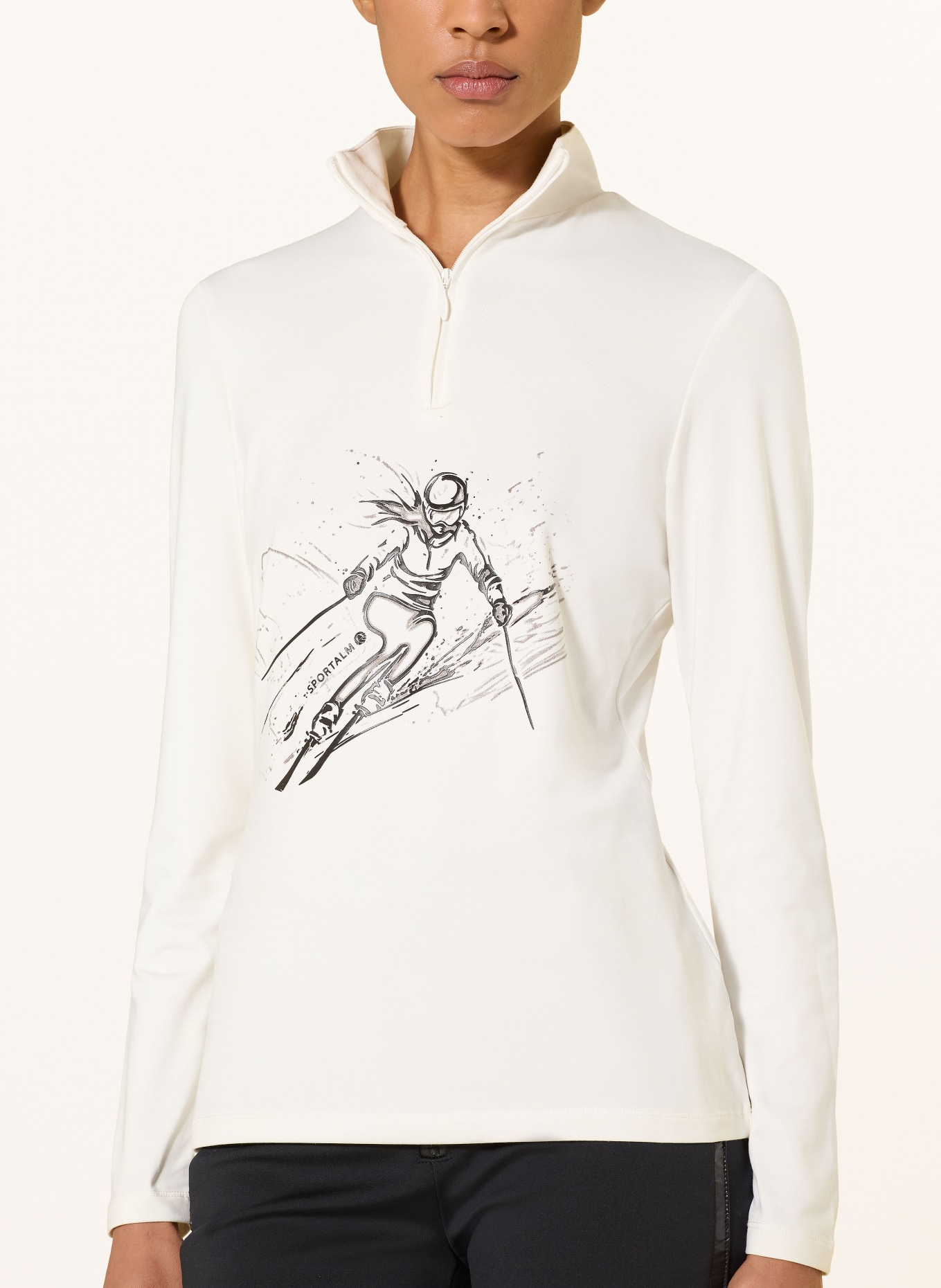 SPORTALM Midlayer: WHITE / BLACK