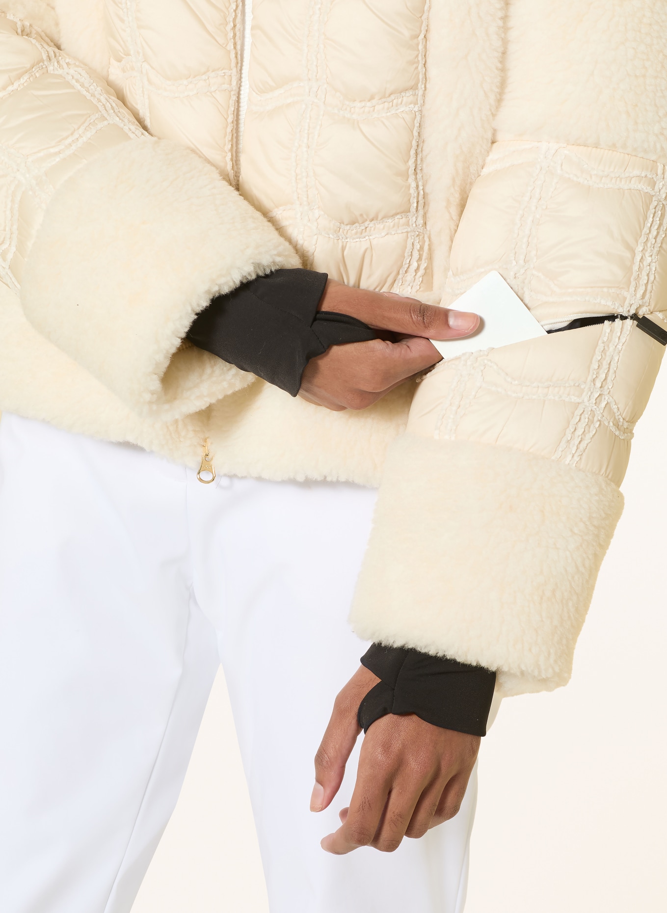 SPORTALM Skijacke mit Kunstfell: BEIGE