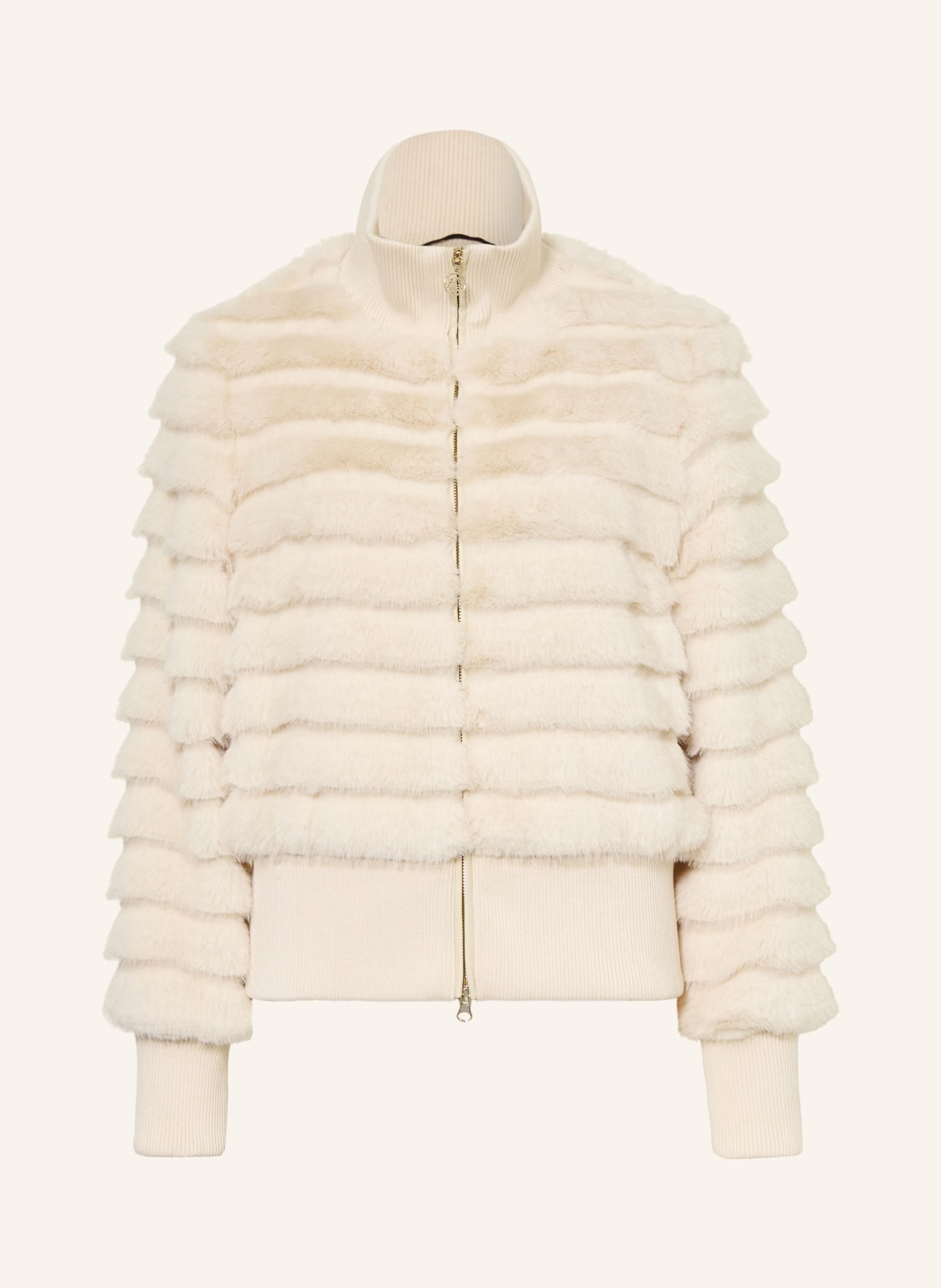 SPORTALM Kunstfell-Jacke: ECRU