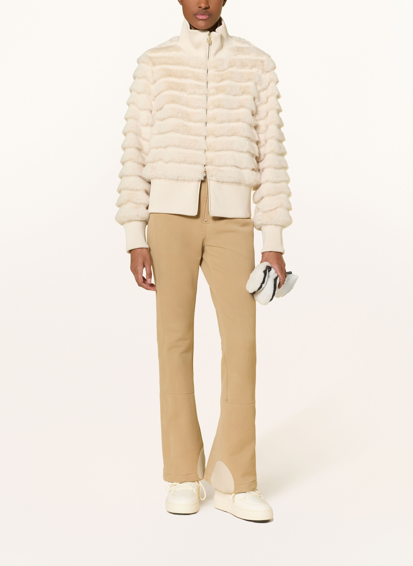 SPORTALM Kunstfell-Jacke: ECRU