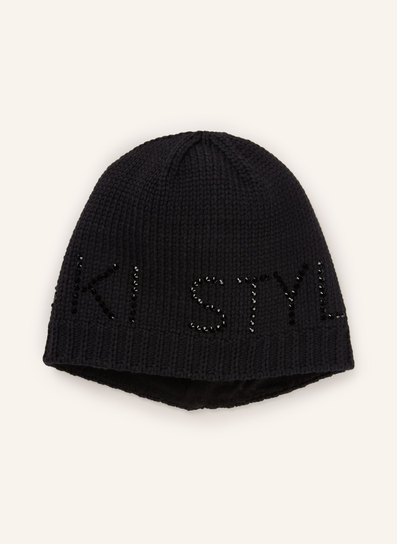 SPORTALM Beanie with rhinestones: BLACK