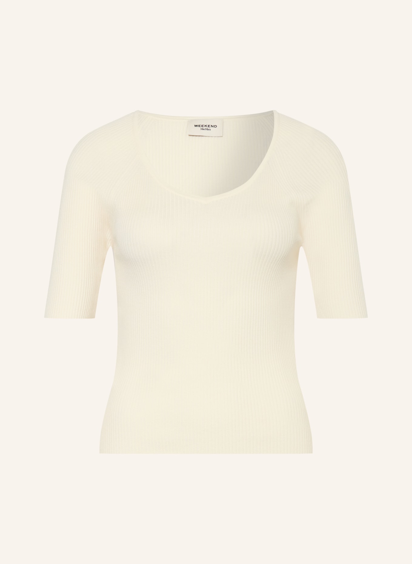 WEEKEND Max Mara T-shirt en maille TENENTE: ÉCRU