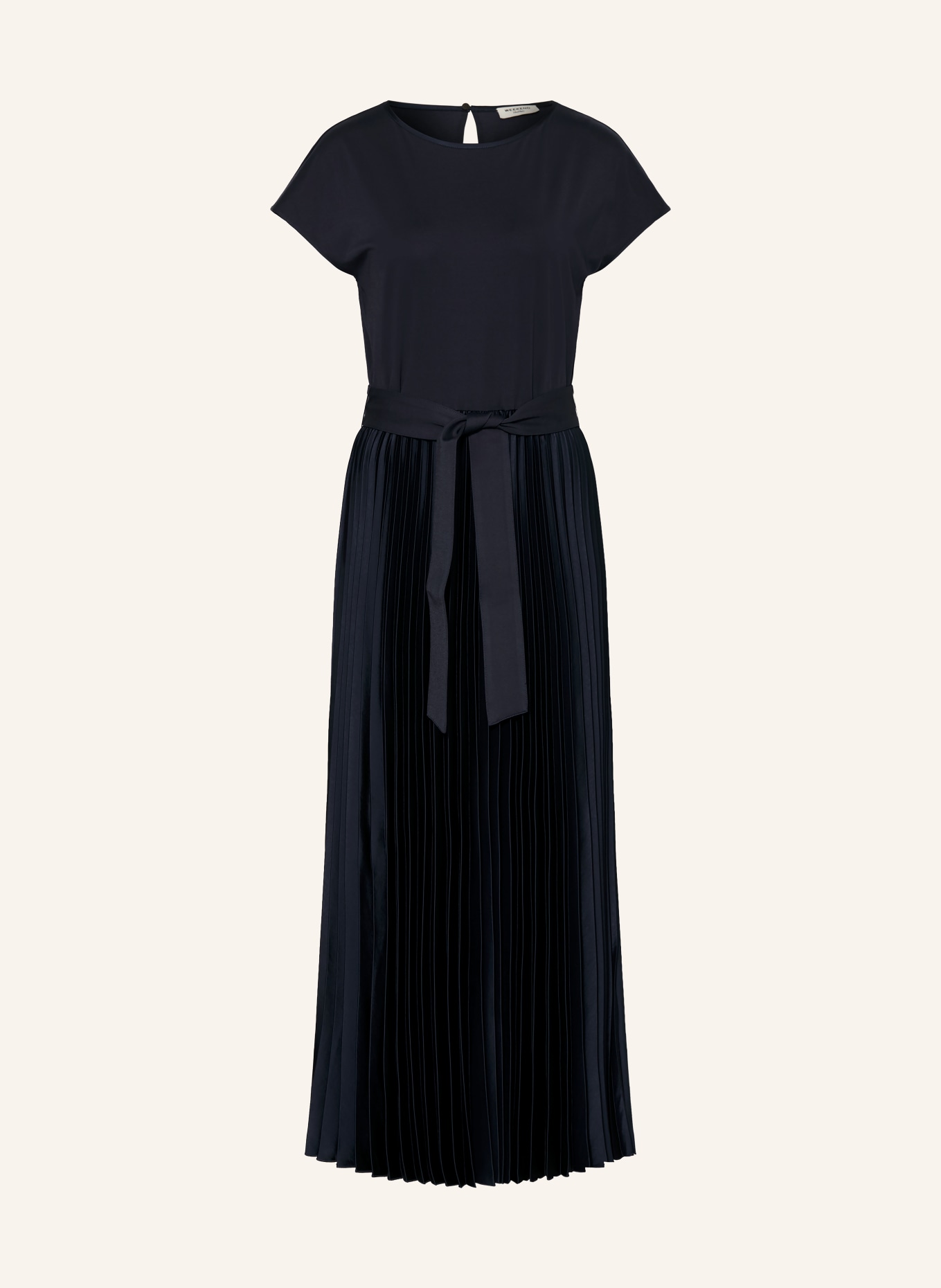 WEEKEND Max Mara Robe GELA en mélange de matières avec plis: BLEU FONCÉ