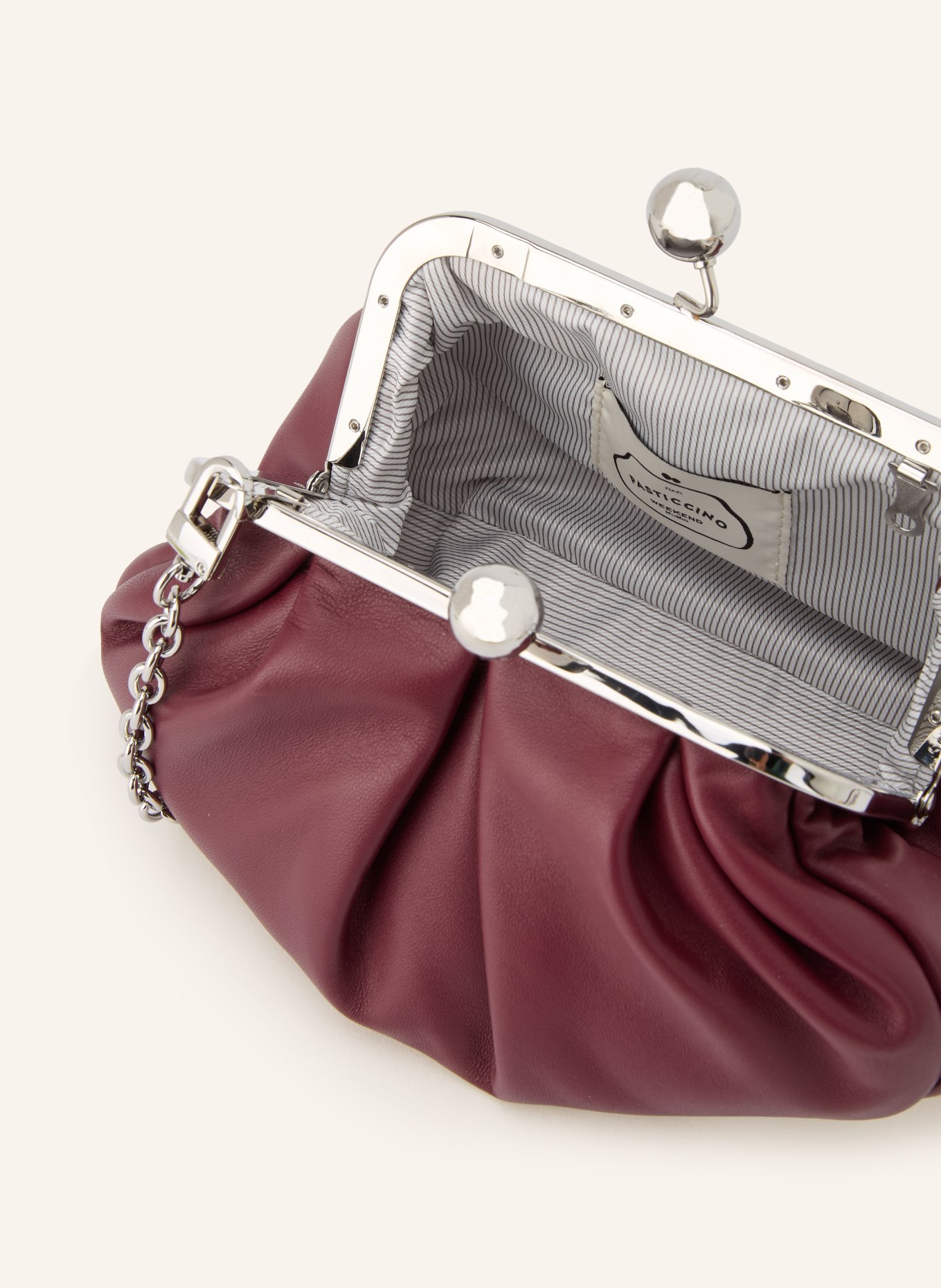 WEEKEND Max Mara Torba na ramię PRATI: CIEMNOCZERWONY / SREBRNY