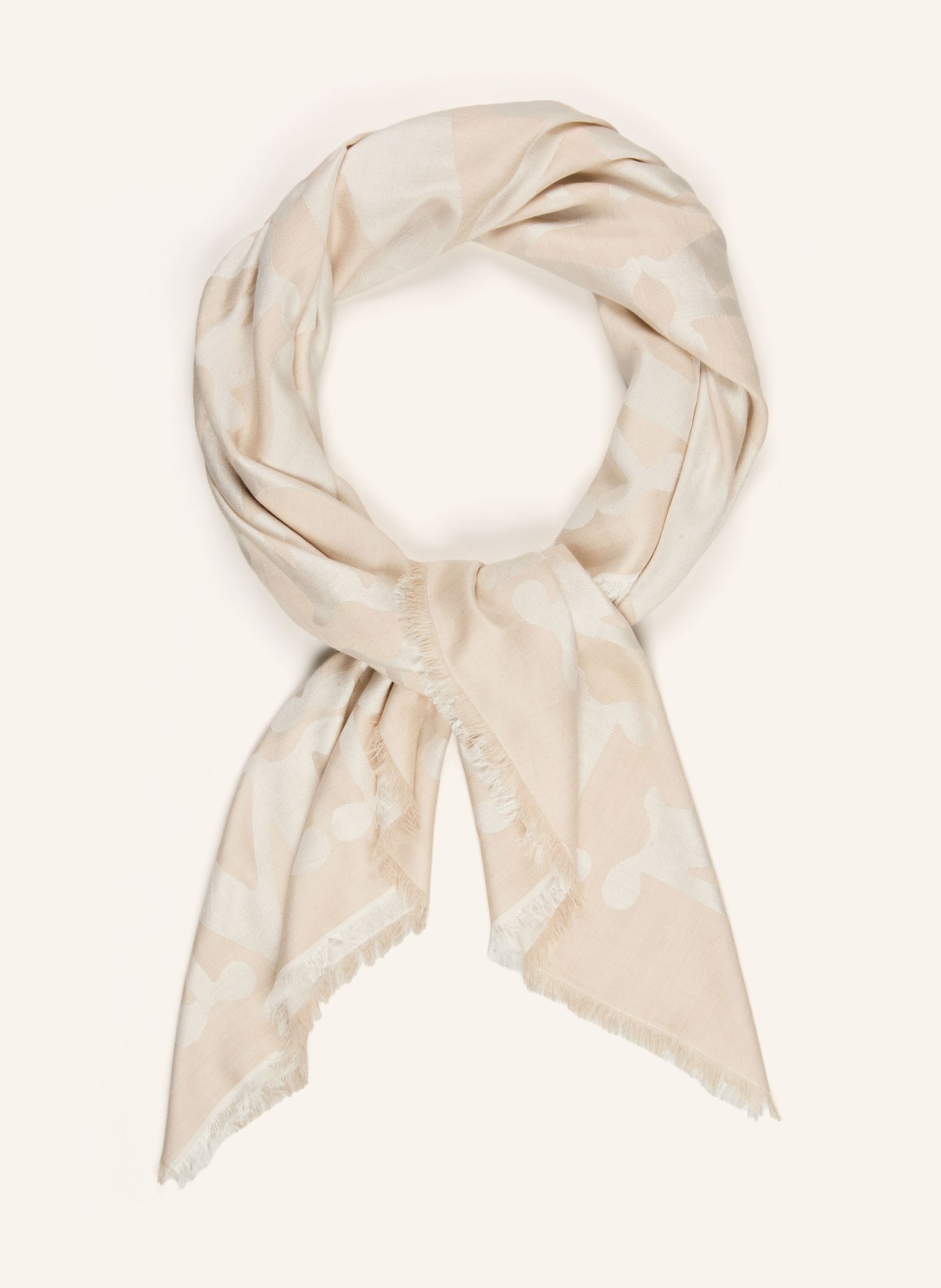 Max Mara Tuch EDRO mit Seide: BEIGE / CREME