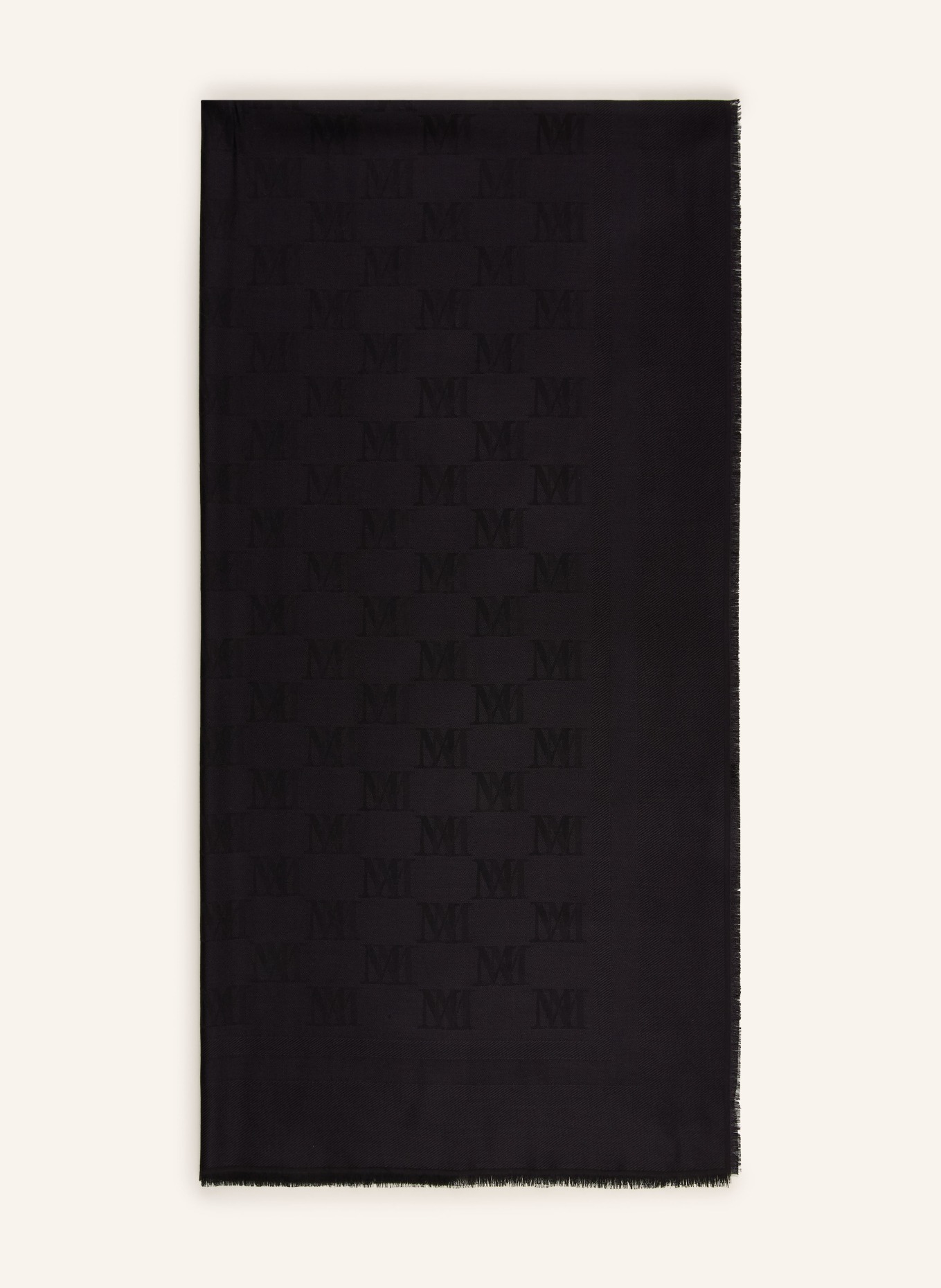 Max Mara Schal GELATO mit Seide: SCHWARZ