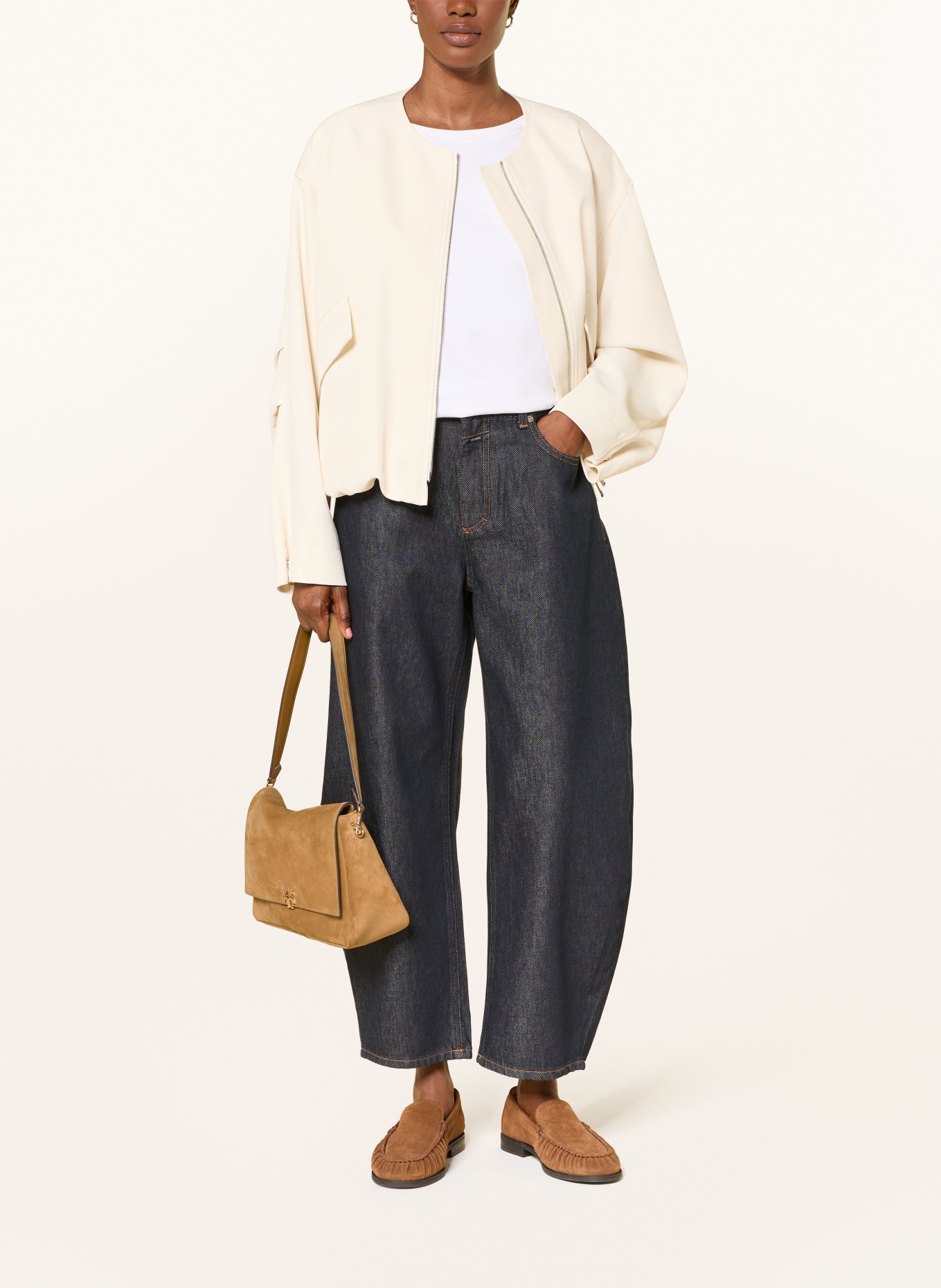 TORY BURCH Umhängetasche CHARLIE: CAMEL / GOLD
