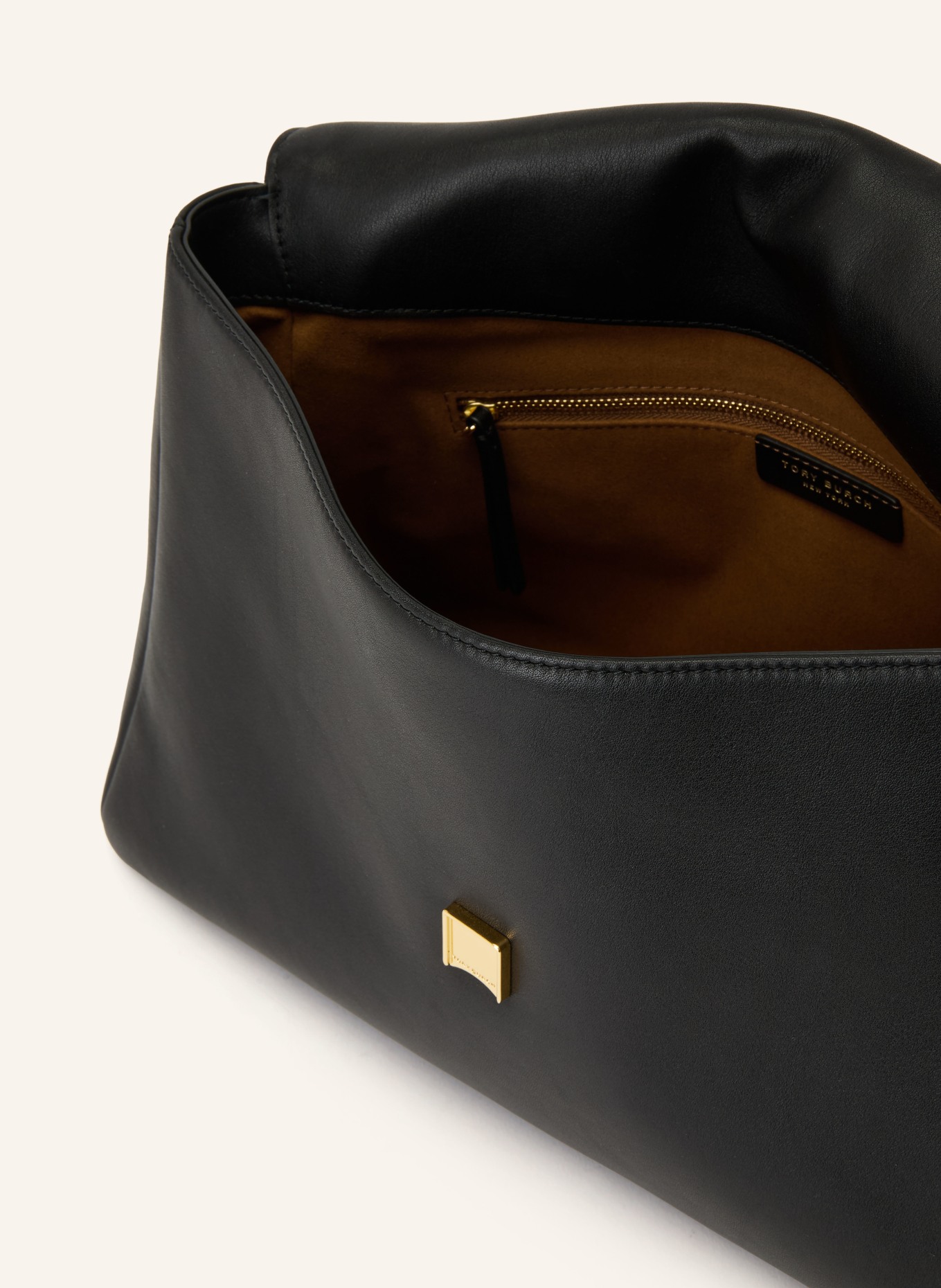 TORY BURCH Schultertasche CHARLIE LARGE: SCHWARZ / GOLD