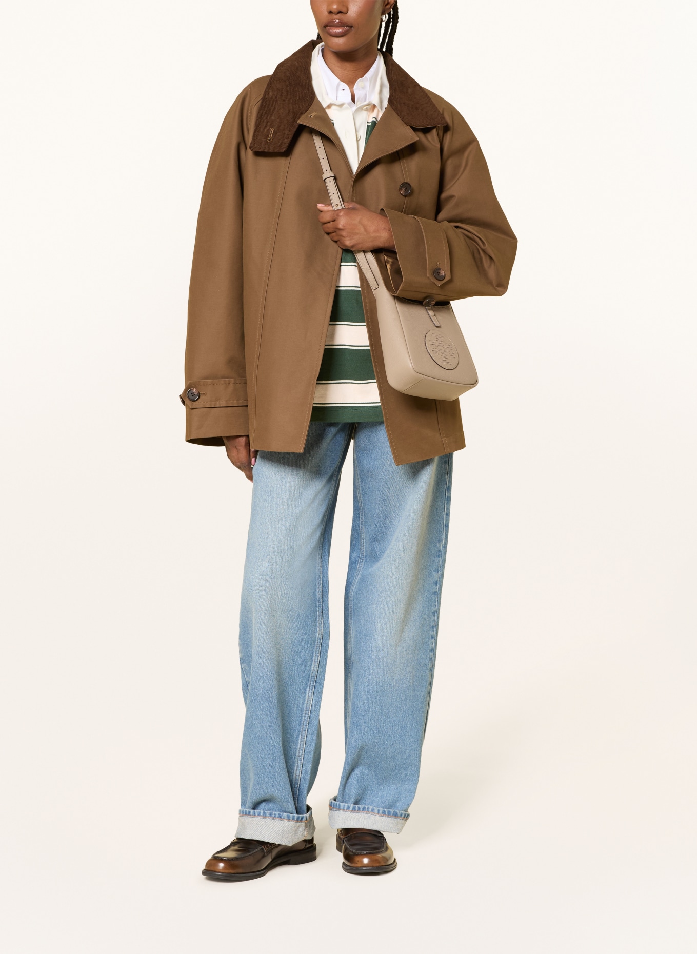 TORY BURCH Schoudertas MILLER SWING: TAUPE