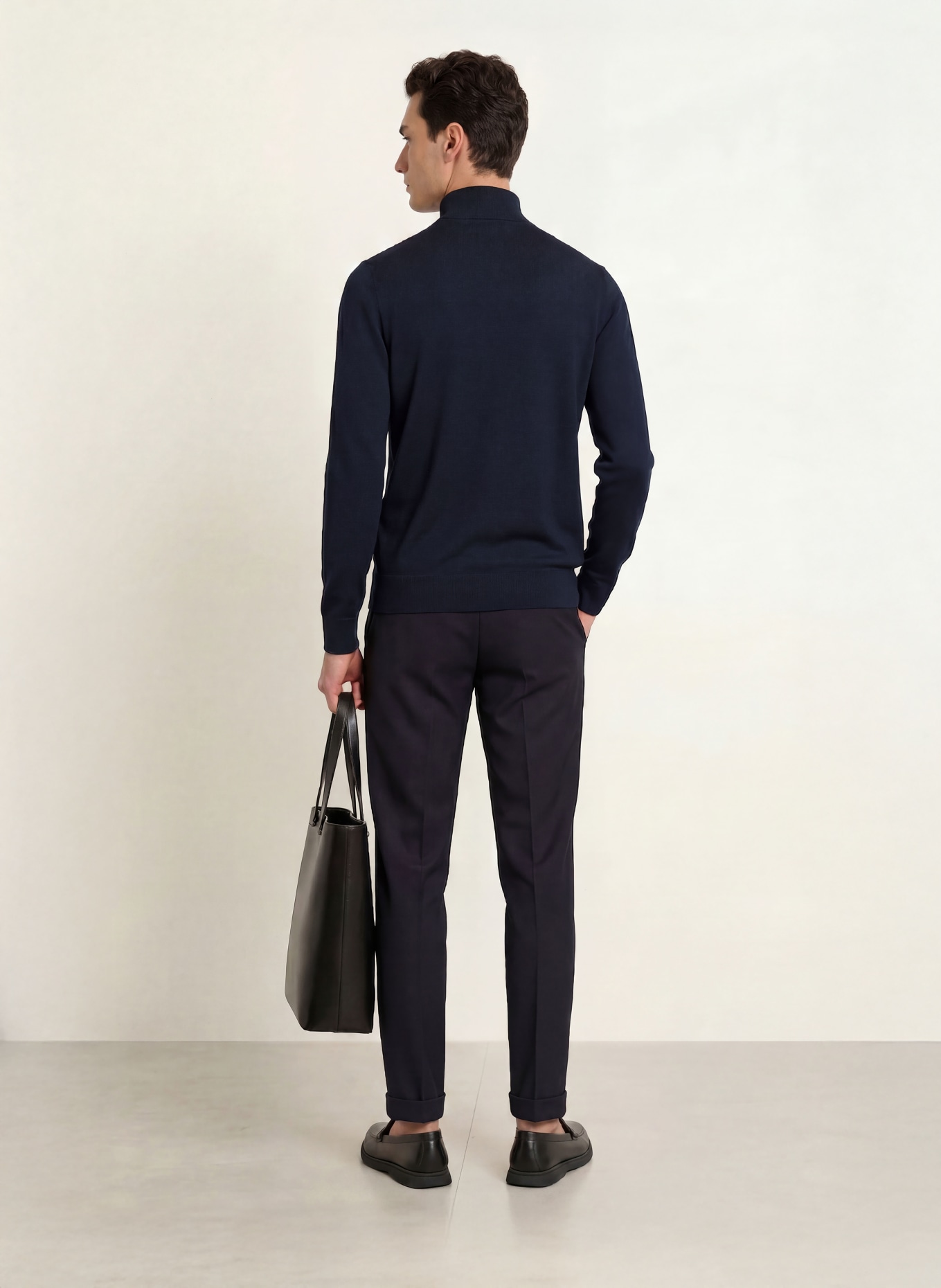 BOSS EBENJI Sweater: DARK BLUE