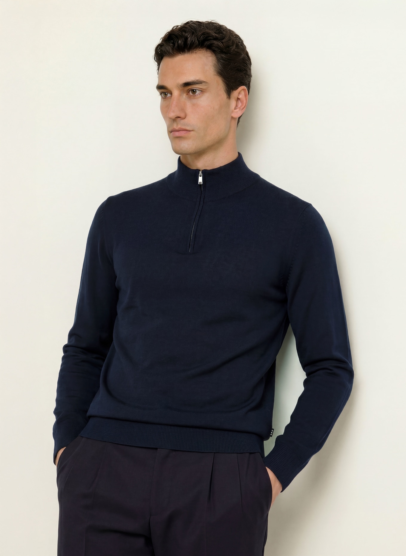 BOSS EBENJI Sweater: DARK BLUE