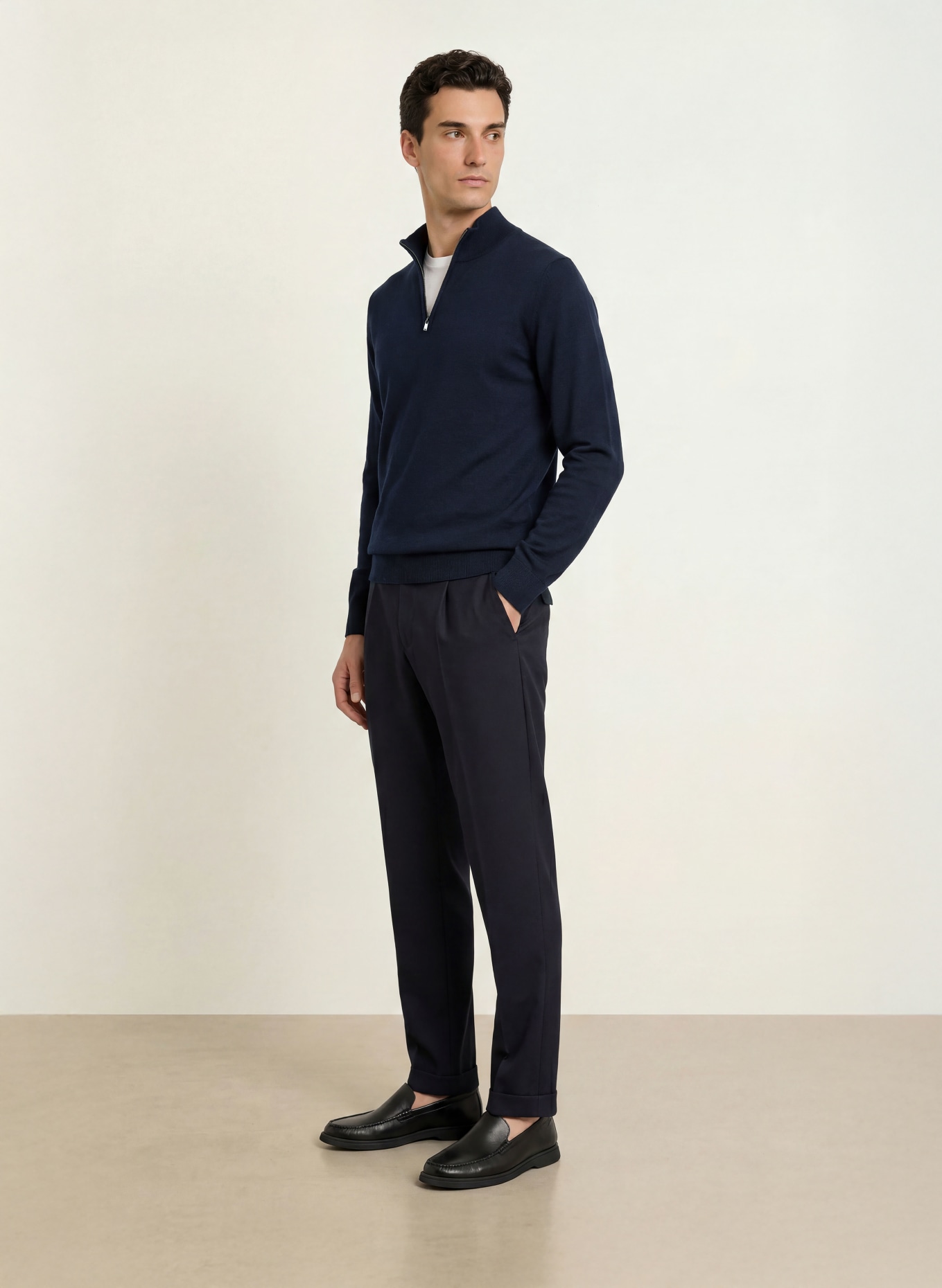 BOSS EBENJI Sweater: DARK BLUE
