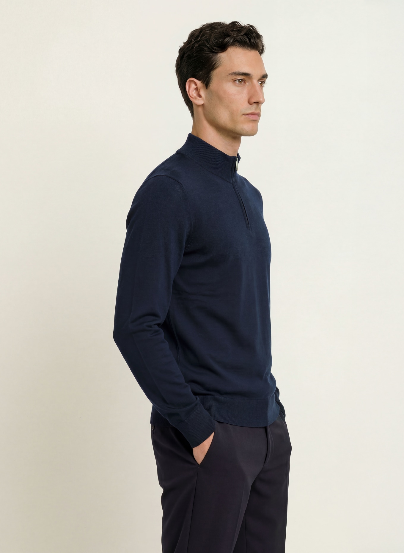 BOSS EBENJI Sweater: DARK BLUE