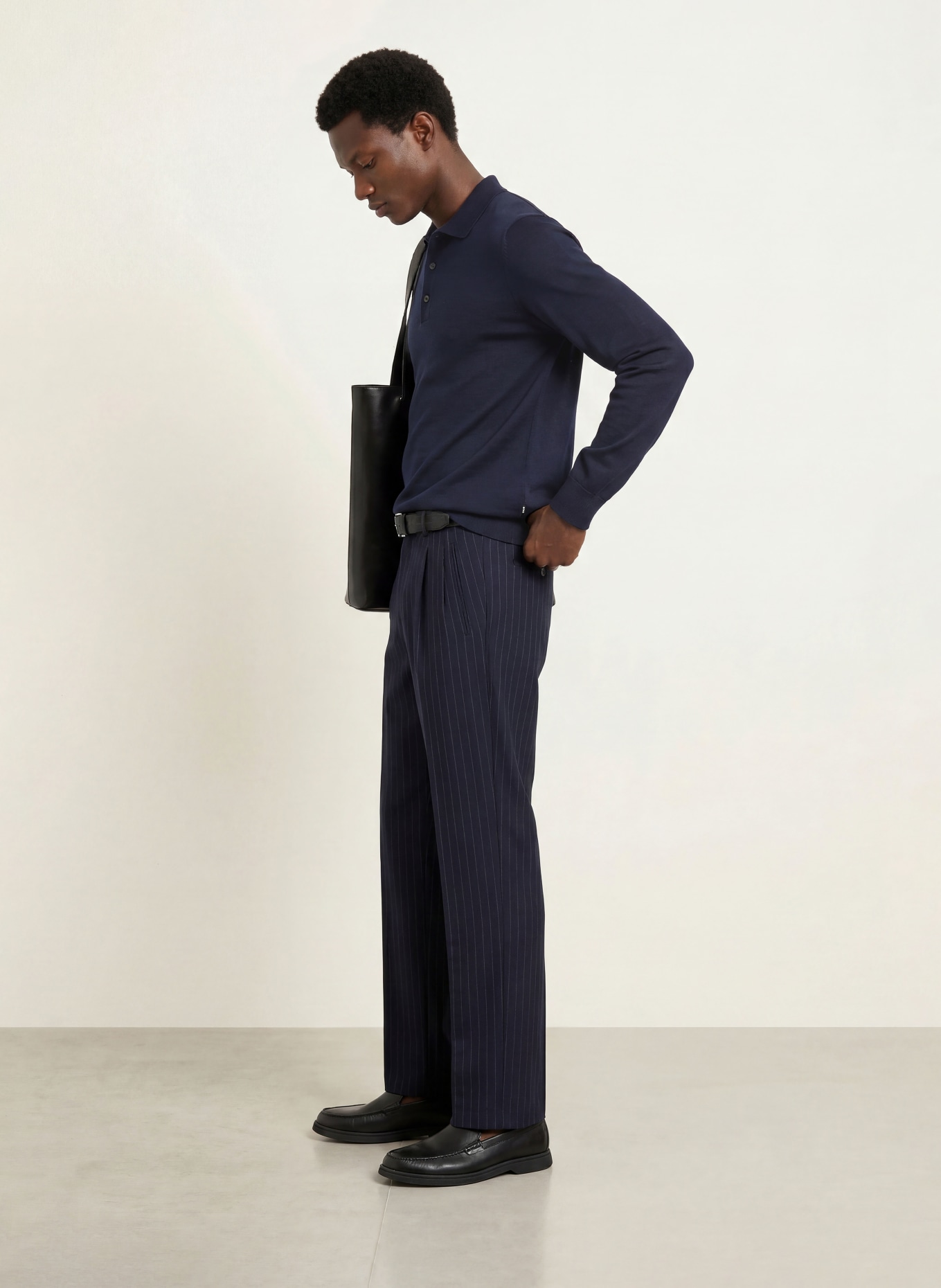 BOSS Pullover LANCIONE: DUNKELBLAU