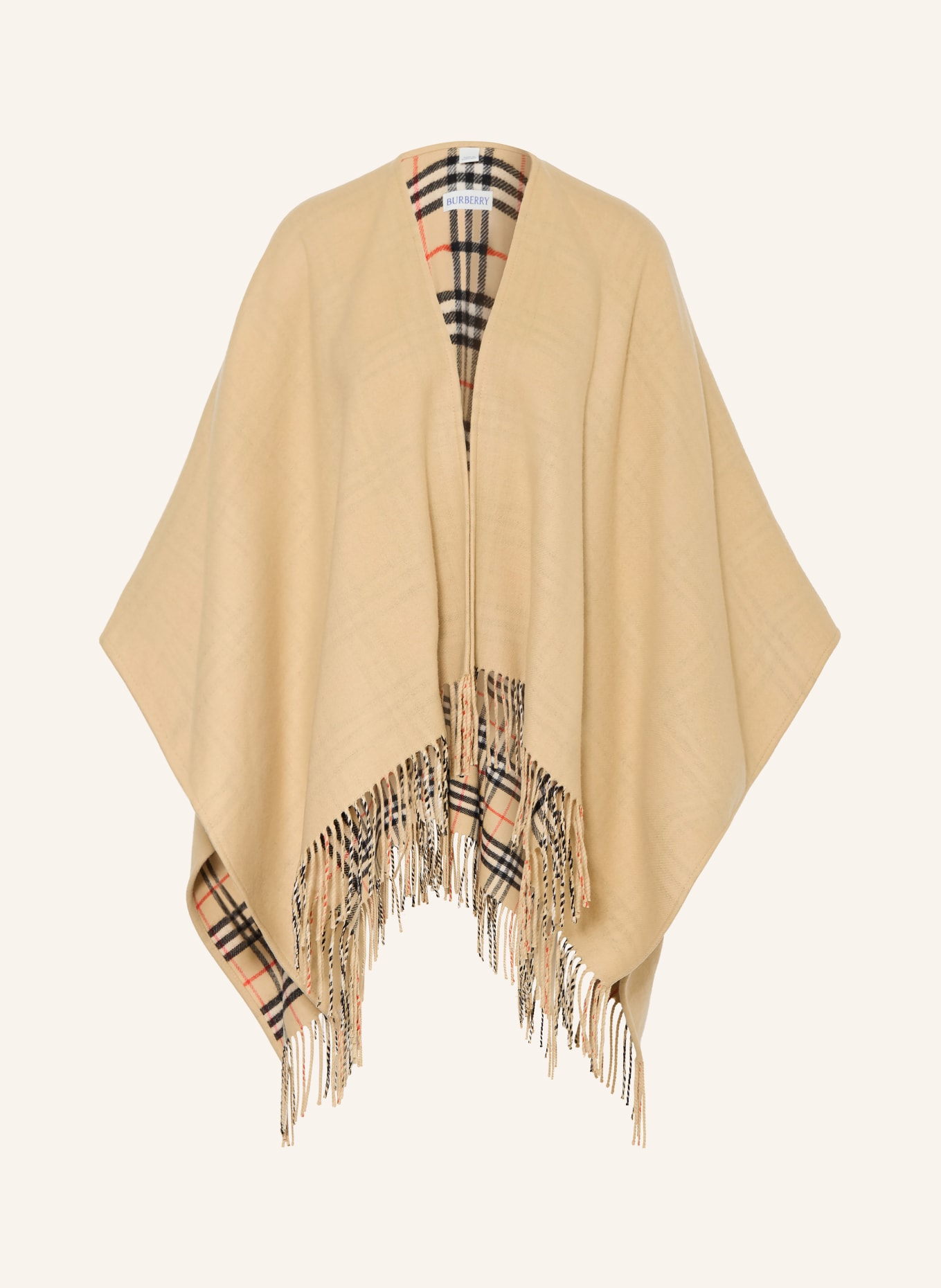 BURBERRY Reversible cape: BEIGE