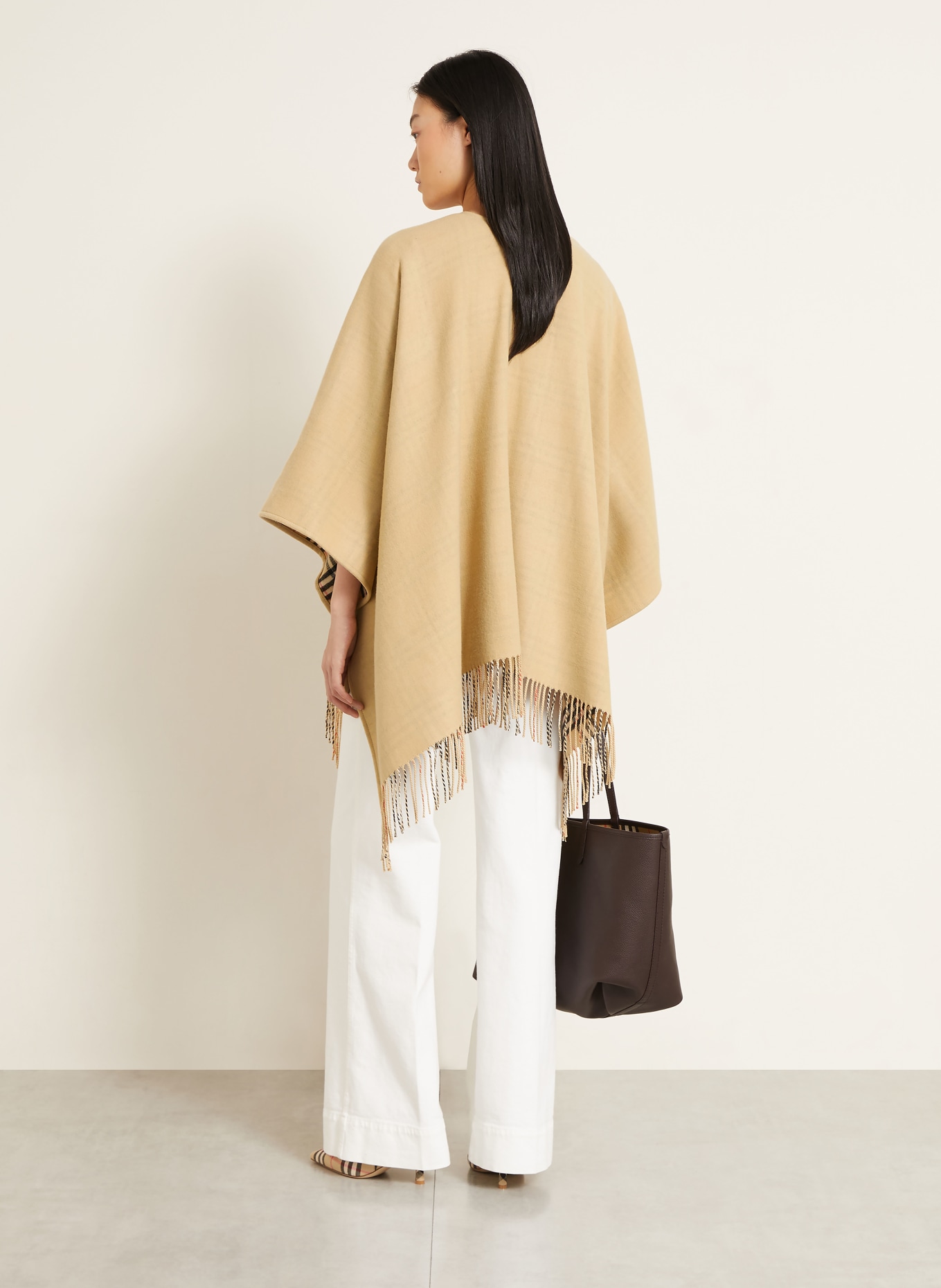 BURBERRY Reversible cape: BEIGE