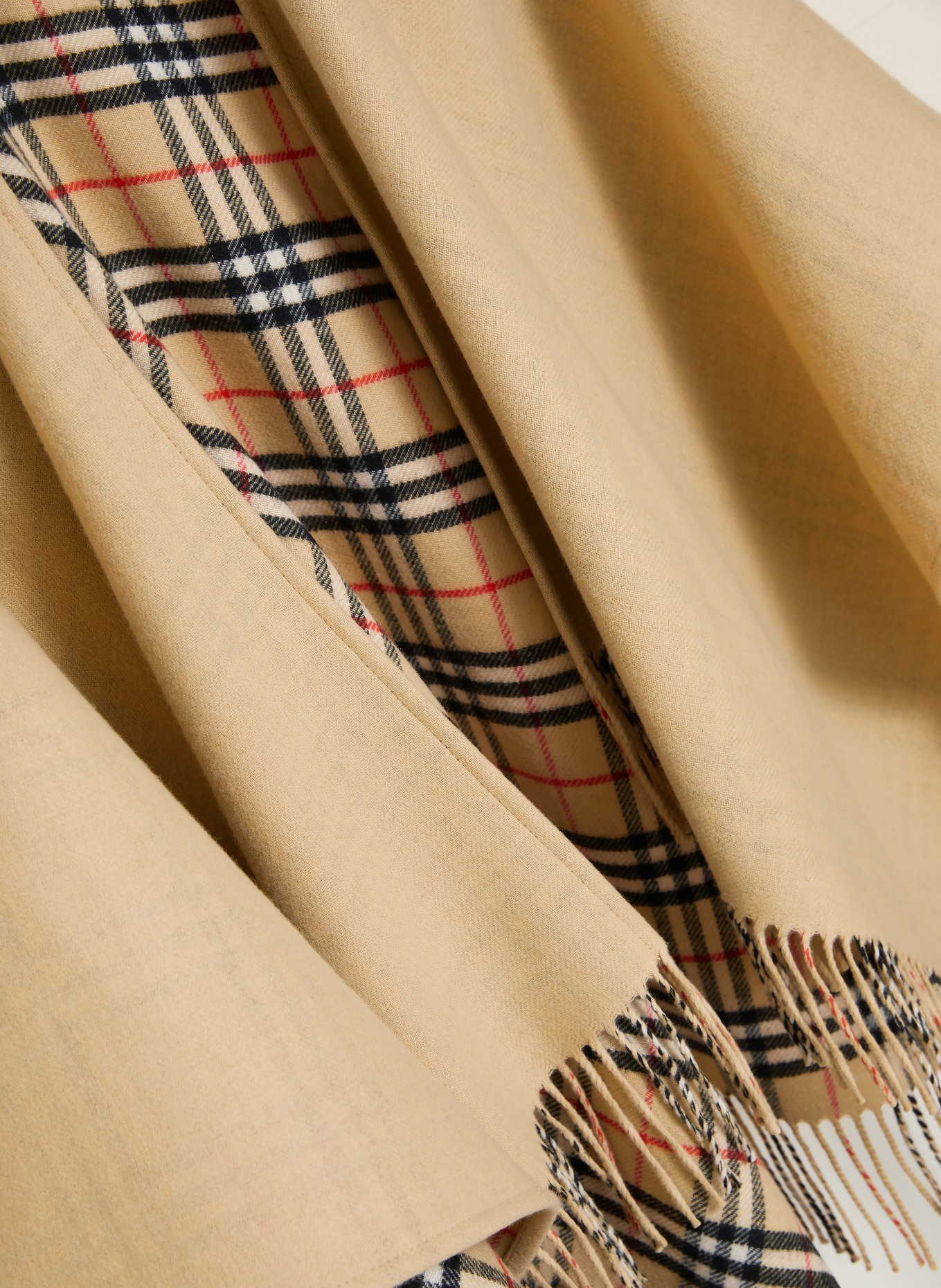 BURBERRY Reversible cape: BEIGE