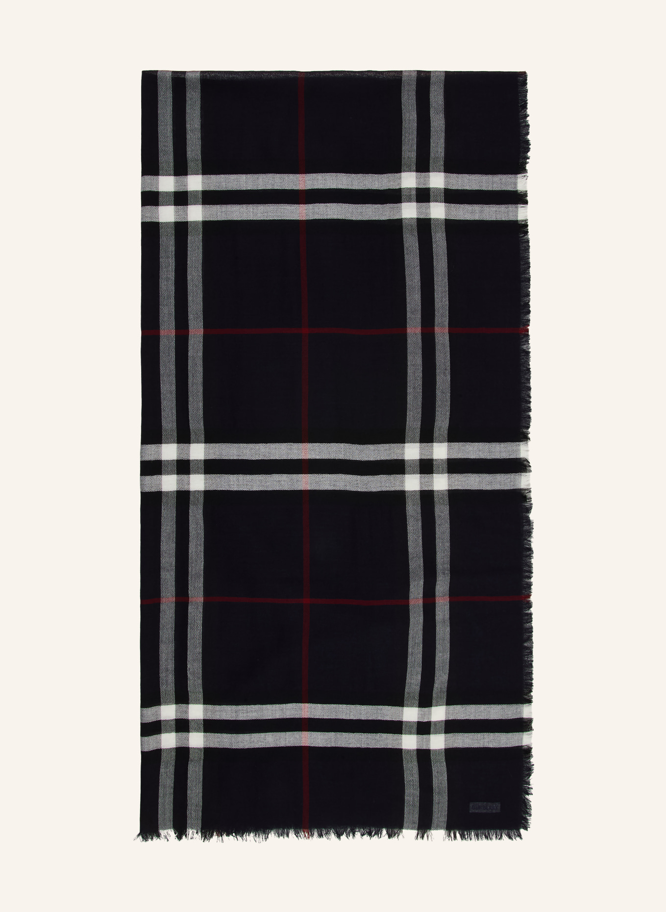 BURBERRY Sjaal: DONKERBLAUW / DONKERROOD / WIT