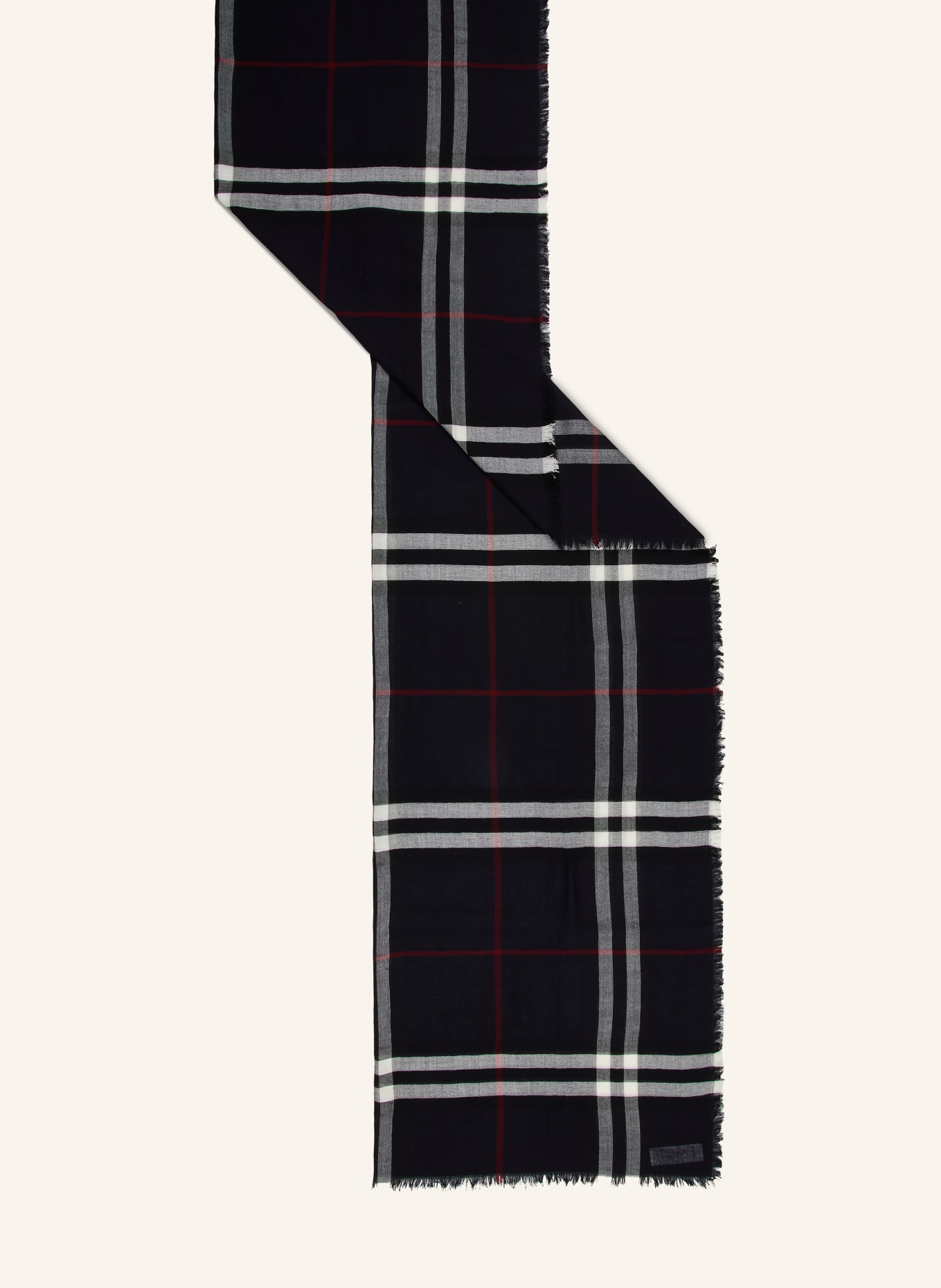 BURBERRY Sjaal: DONKERBLAUW / DONKERROOD / WIT