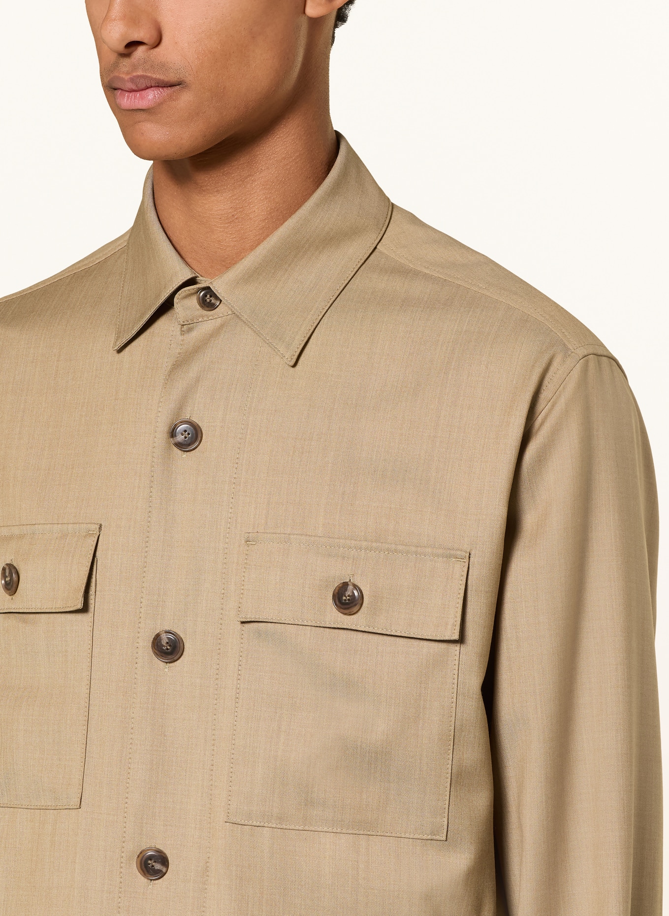 BOSS Overshirt CARPER: BEIGE