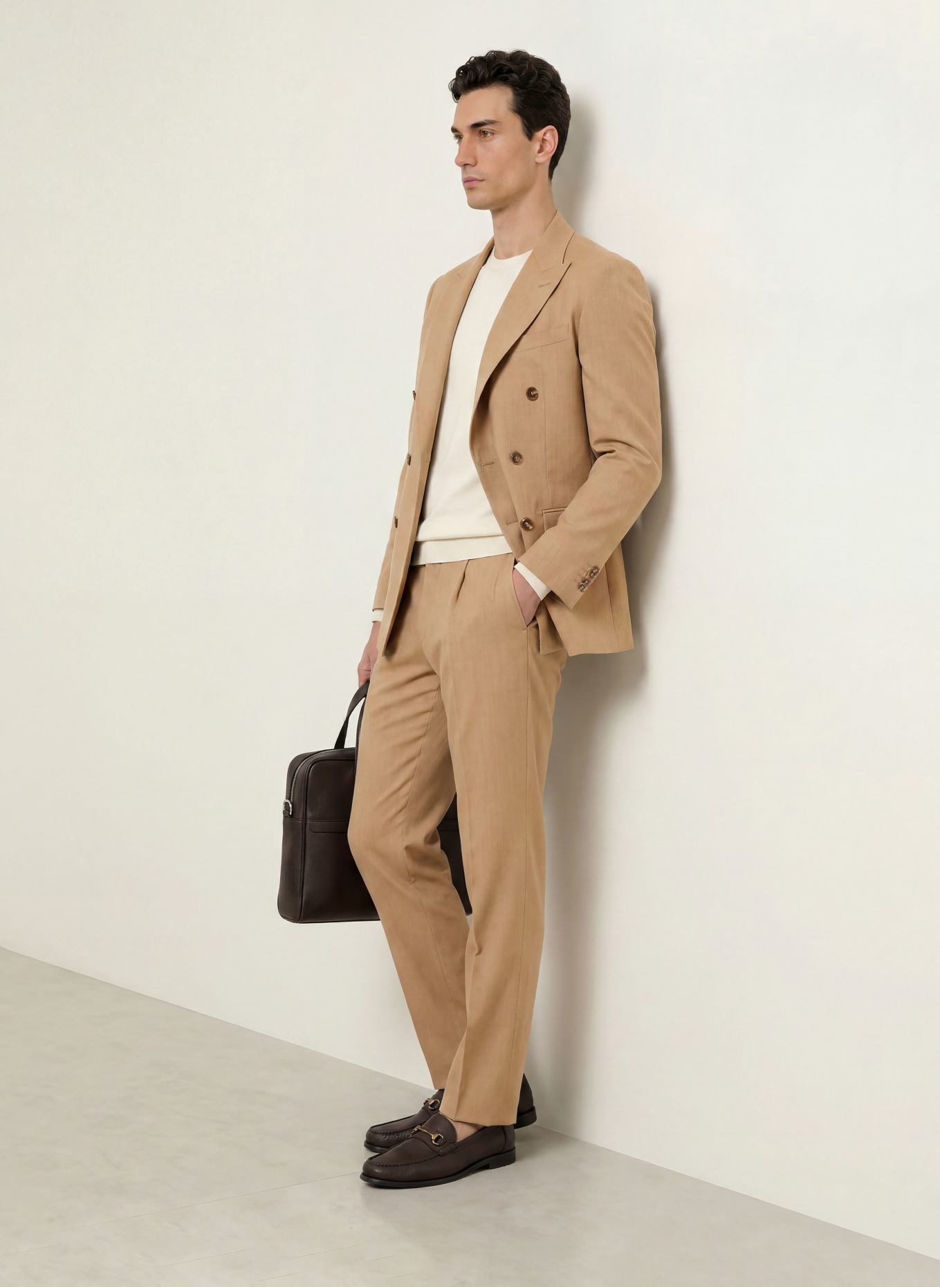 BOSS Jakkebukser PERINO Slim Fit: 260 MEDIUM BEIGE