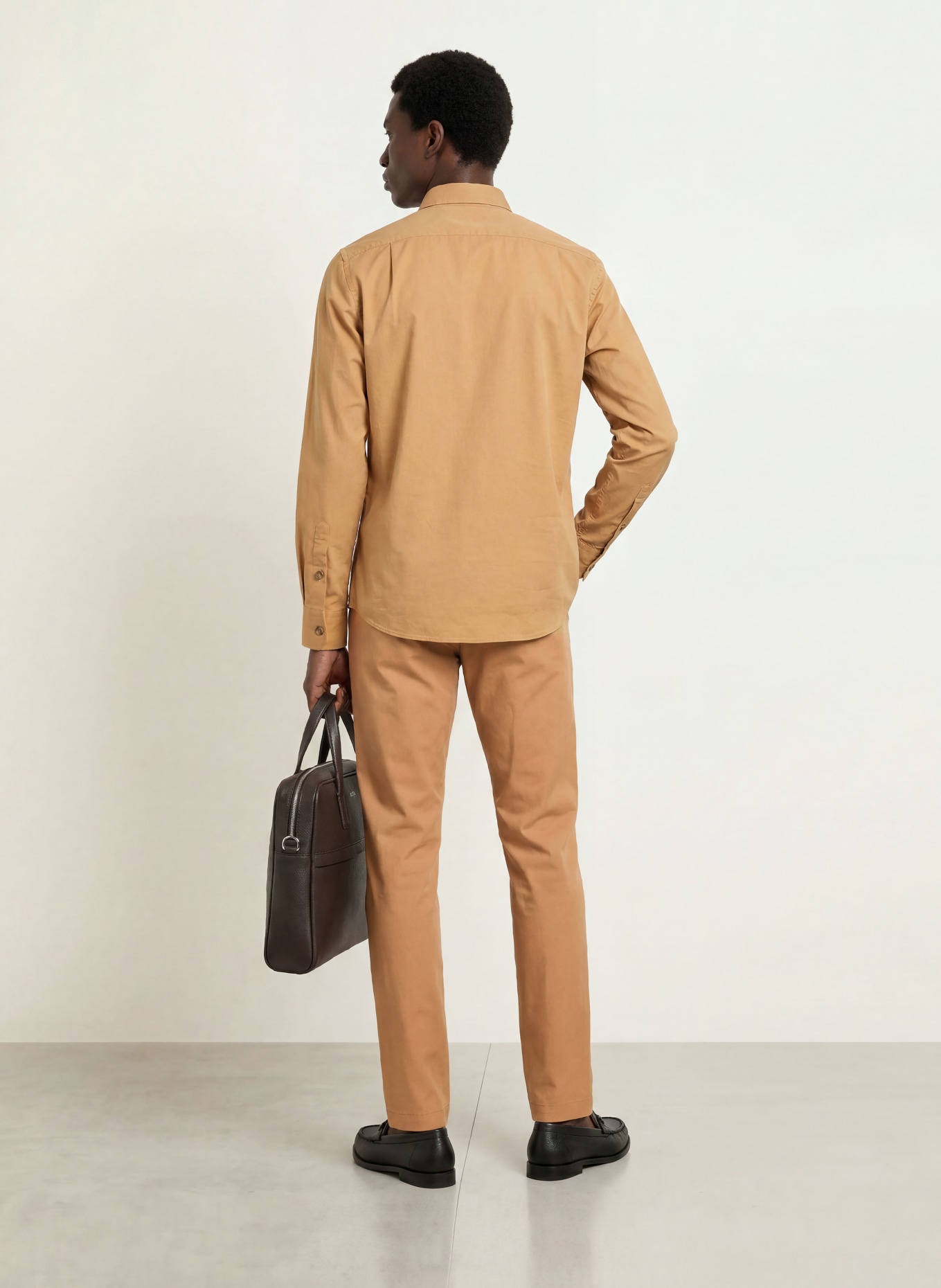 BOSS ROB Casual Fit Shirt: BEIGE