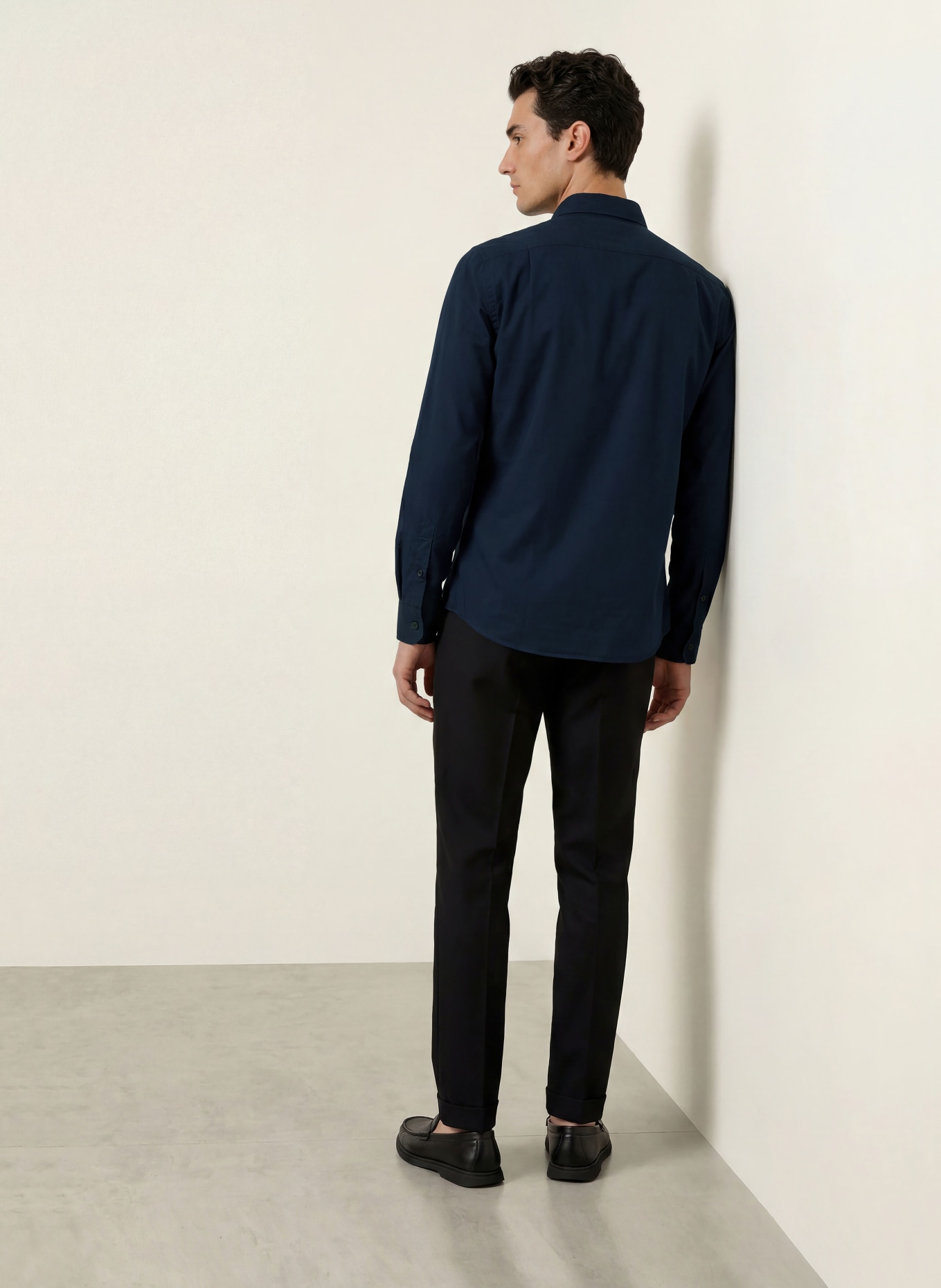 BOSS ROB Casual Fit Shirt: DARK BLUE
