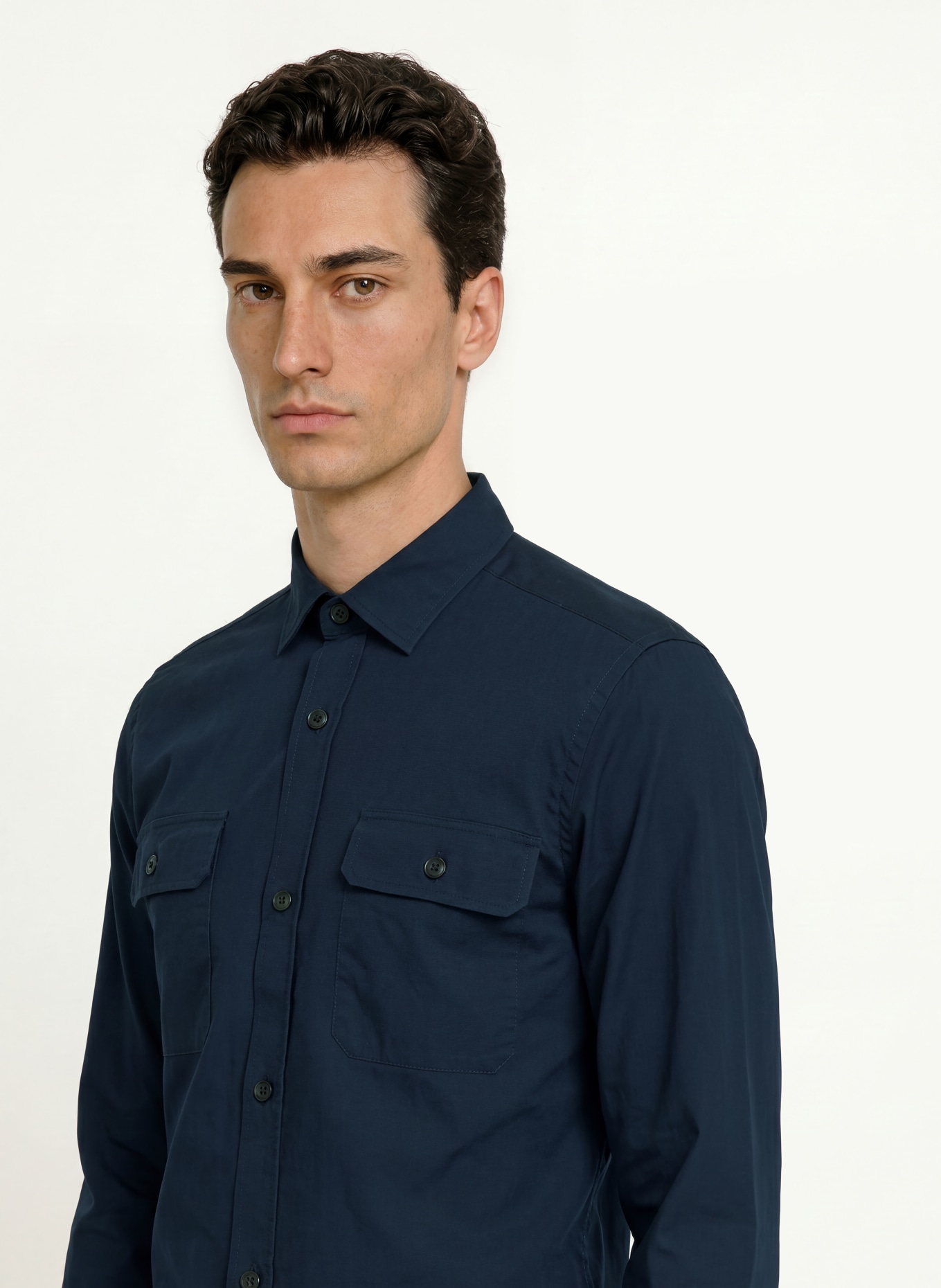 BOSS ROB Casual Fit Shirt: DARK BLUE
