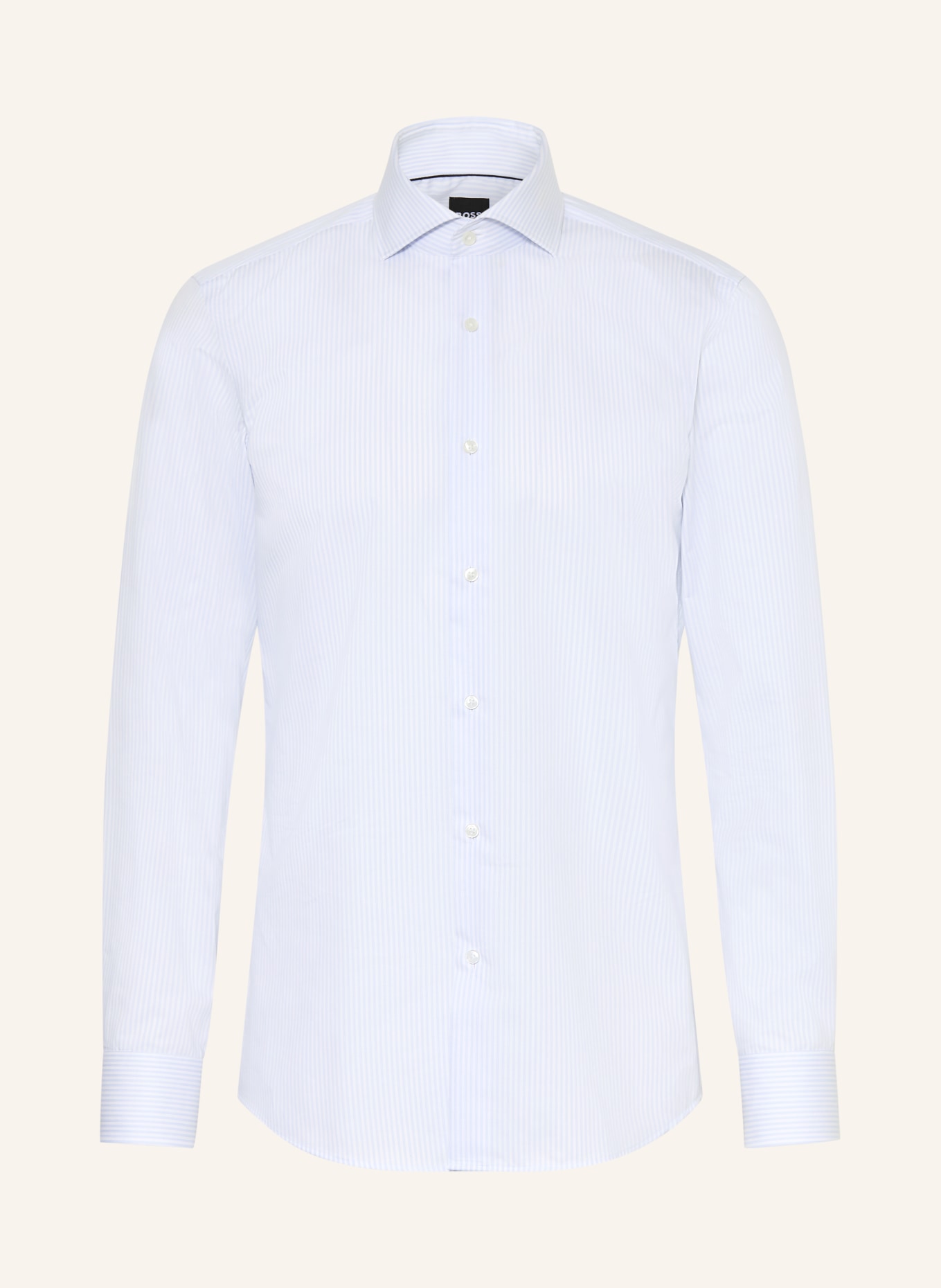 BOSS HANK Slim Fit Shirt: LIGHT BLUE / WHITE