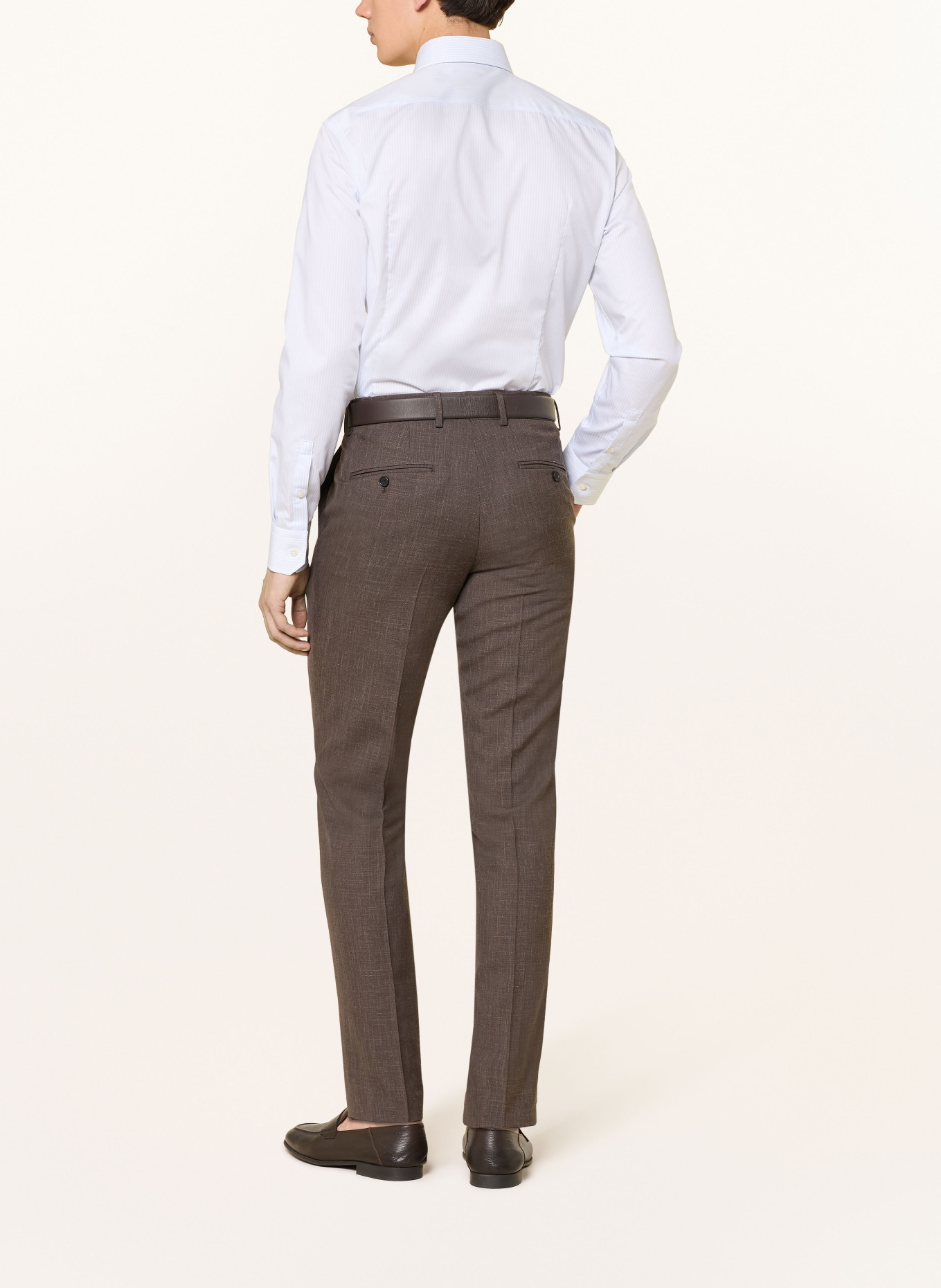 BOSS HANK Slim Fit Shirt: LIGHT BLUE / WHITE