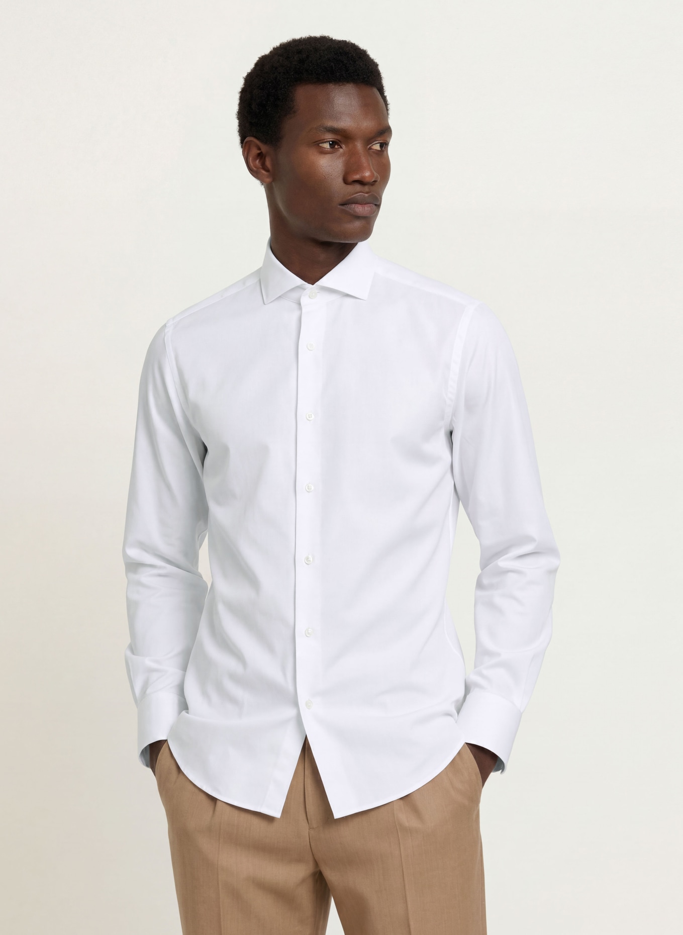 BOSS JOE Regular Fit Shirt: WHITE