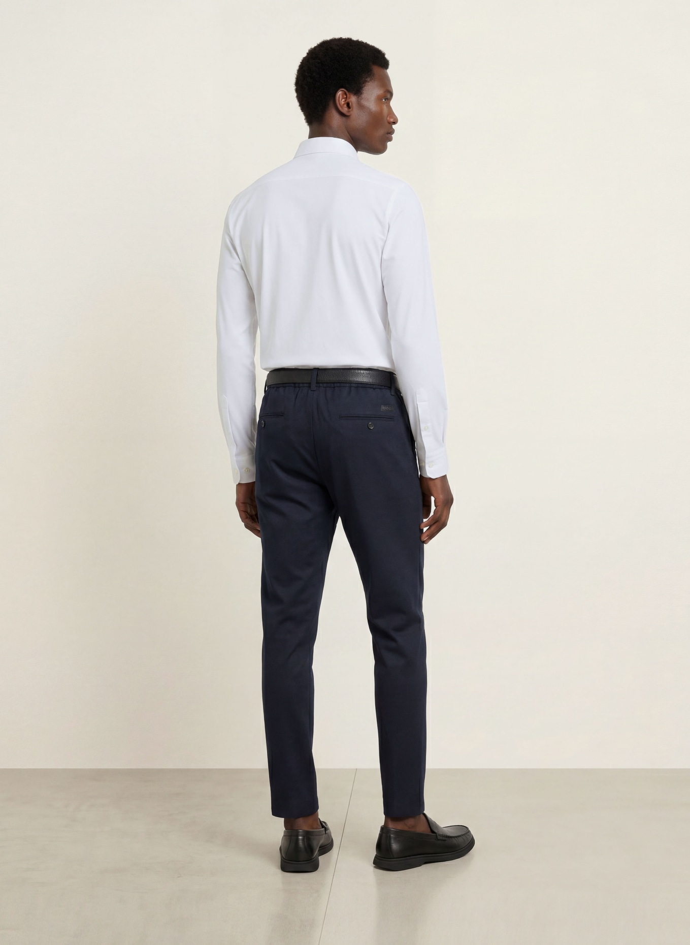 BOSS ROAN Slim Fit Piqué Shirt: WHITE