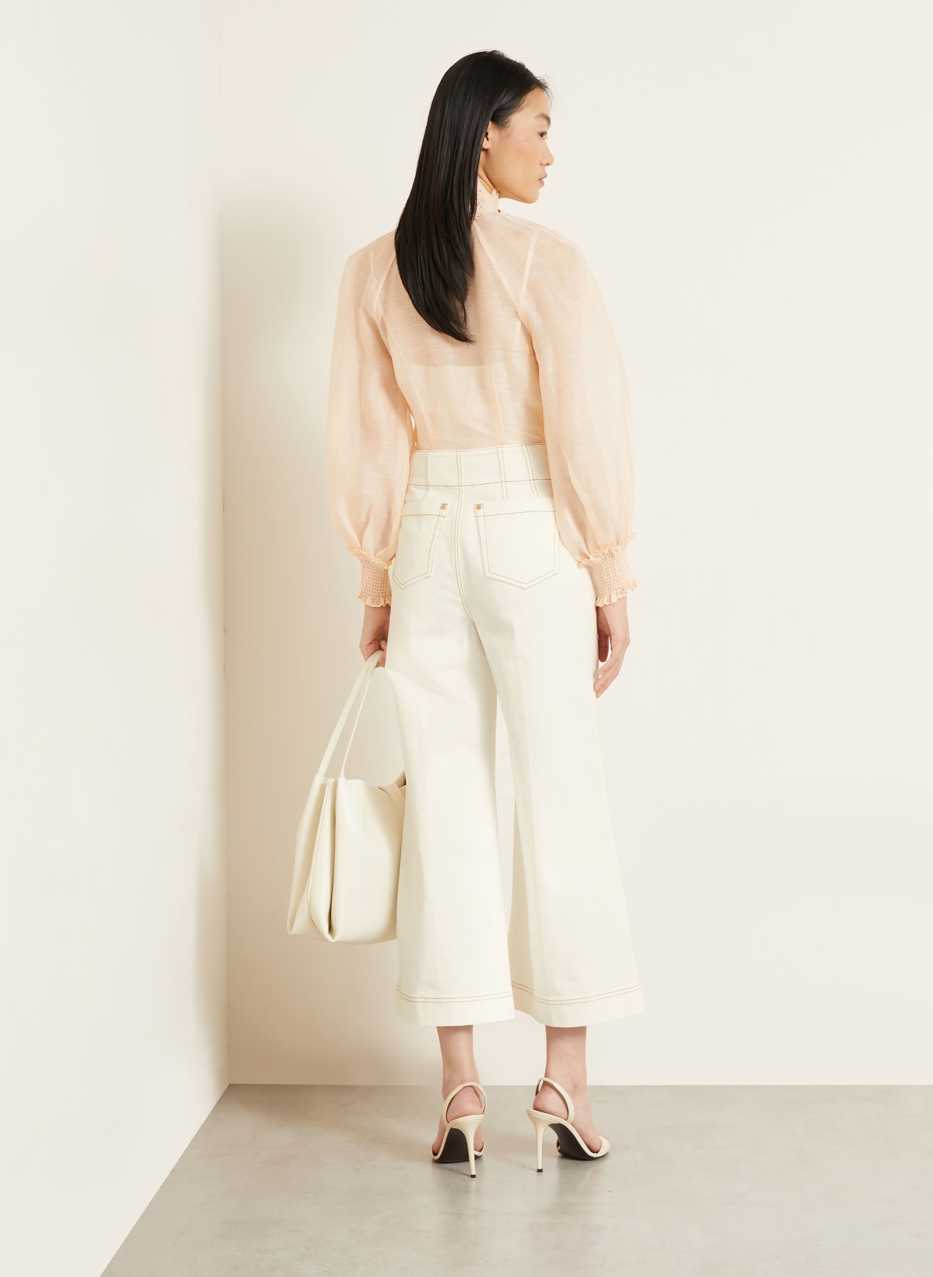 ZIMMERMANN Cropped-Jeans ROSELIGHT: VINTAGE CREAM