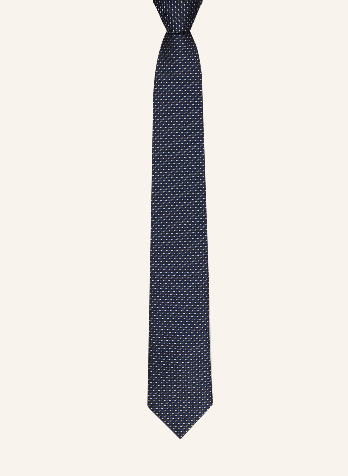 BOSS Cravată: NEGRU / ALBASTRU ÎNCHIS / ALB