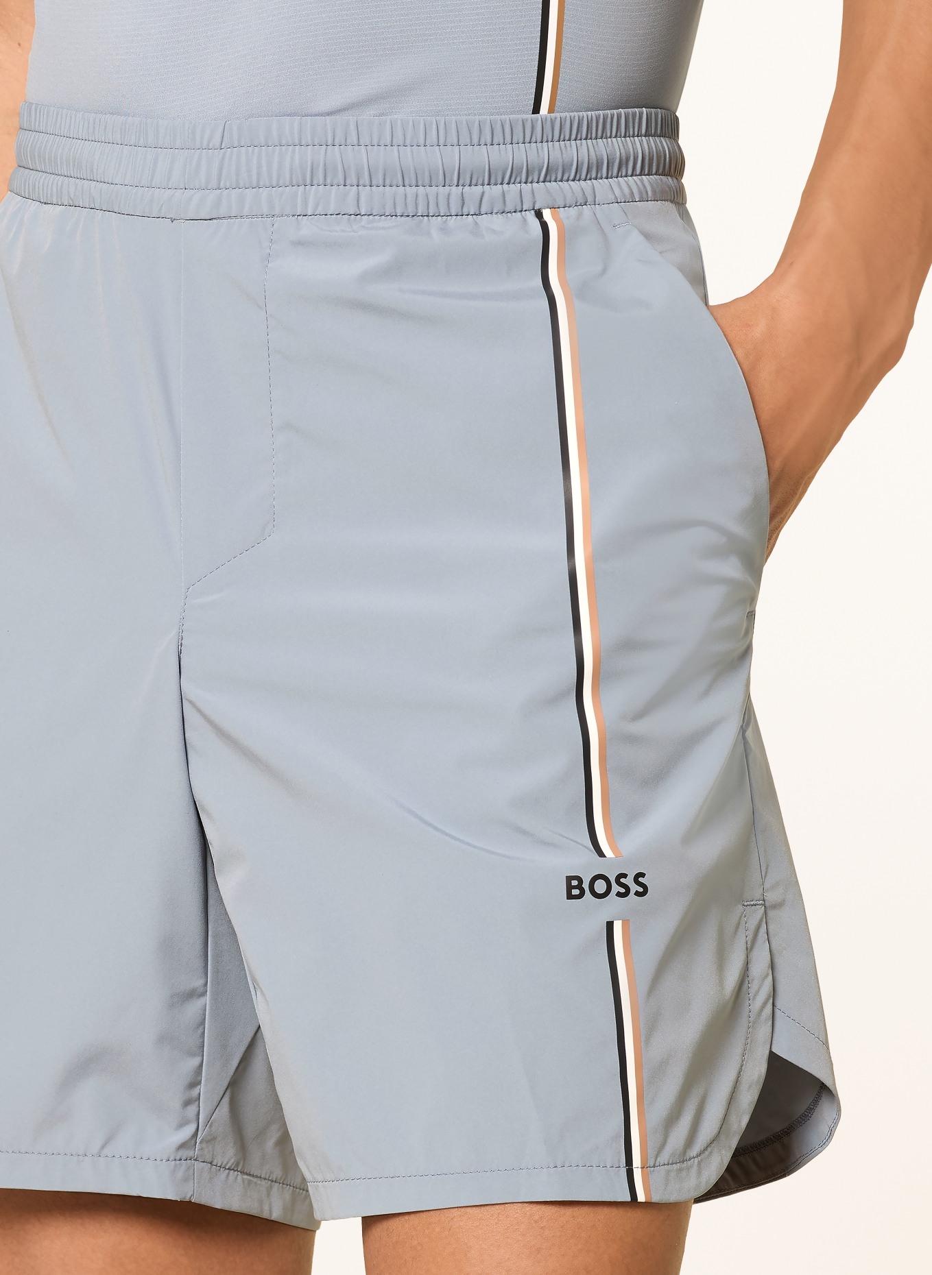 BOSS Spodenki tenisowe GAME: SZARONIEBIESKI