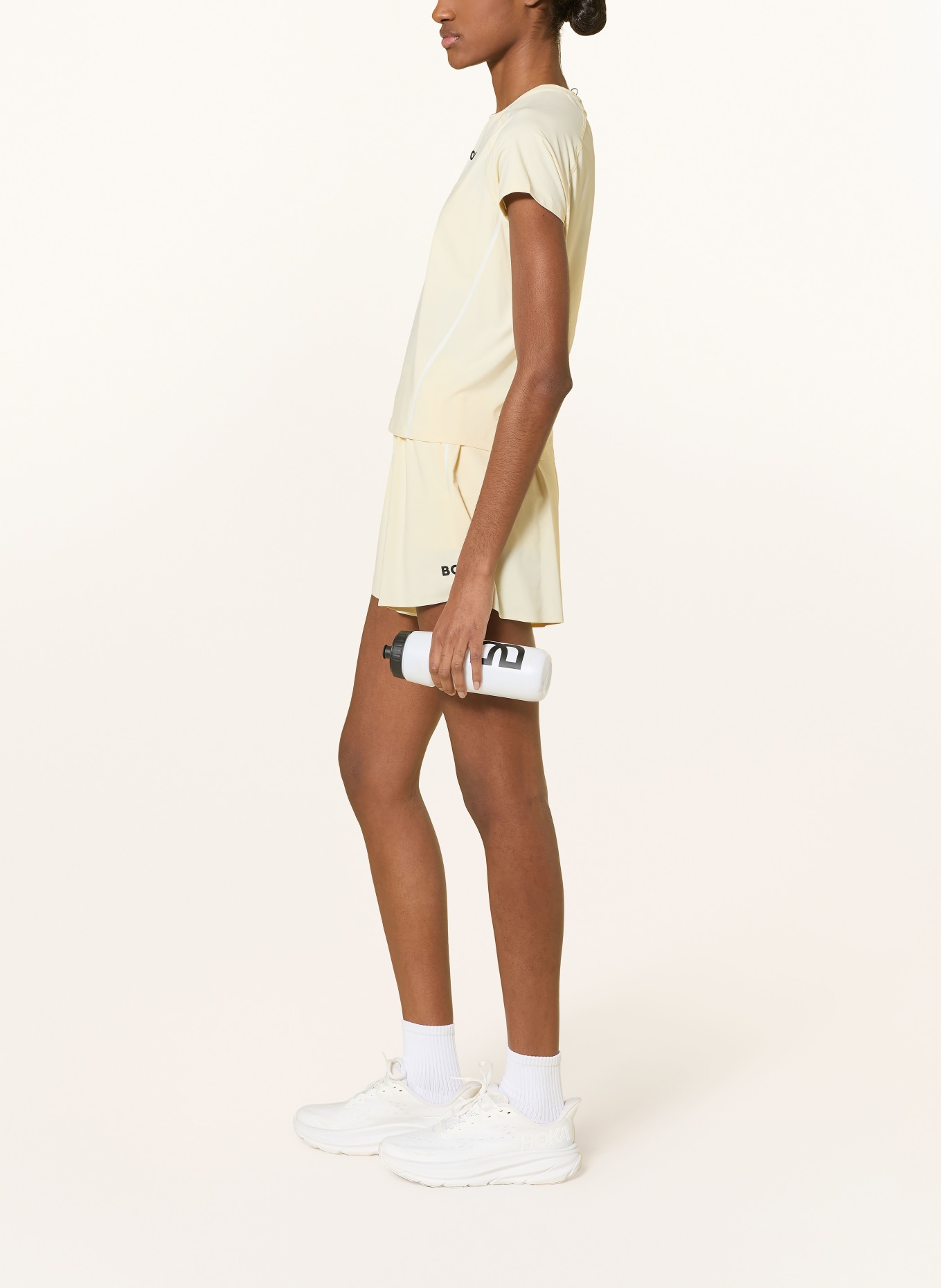 BOSS ERUNNER 2-in-1 Running Shorts: BEIGE