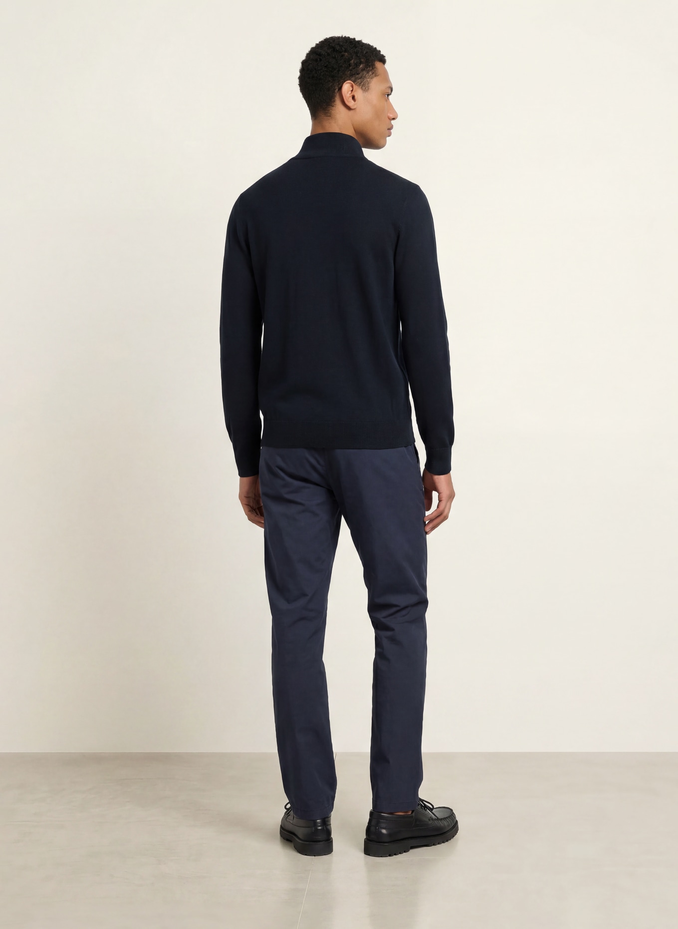 BOSS Strickjacke KANOZIP: DUNKELBLAU