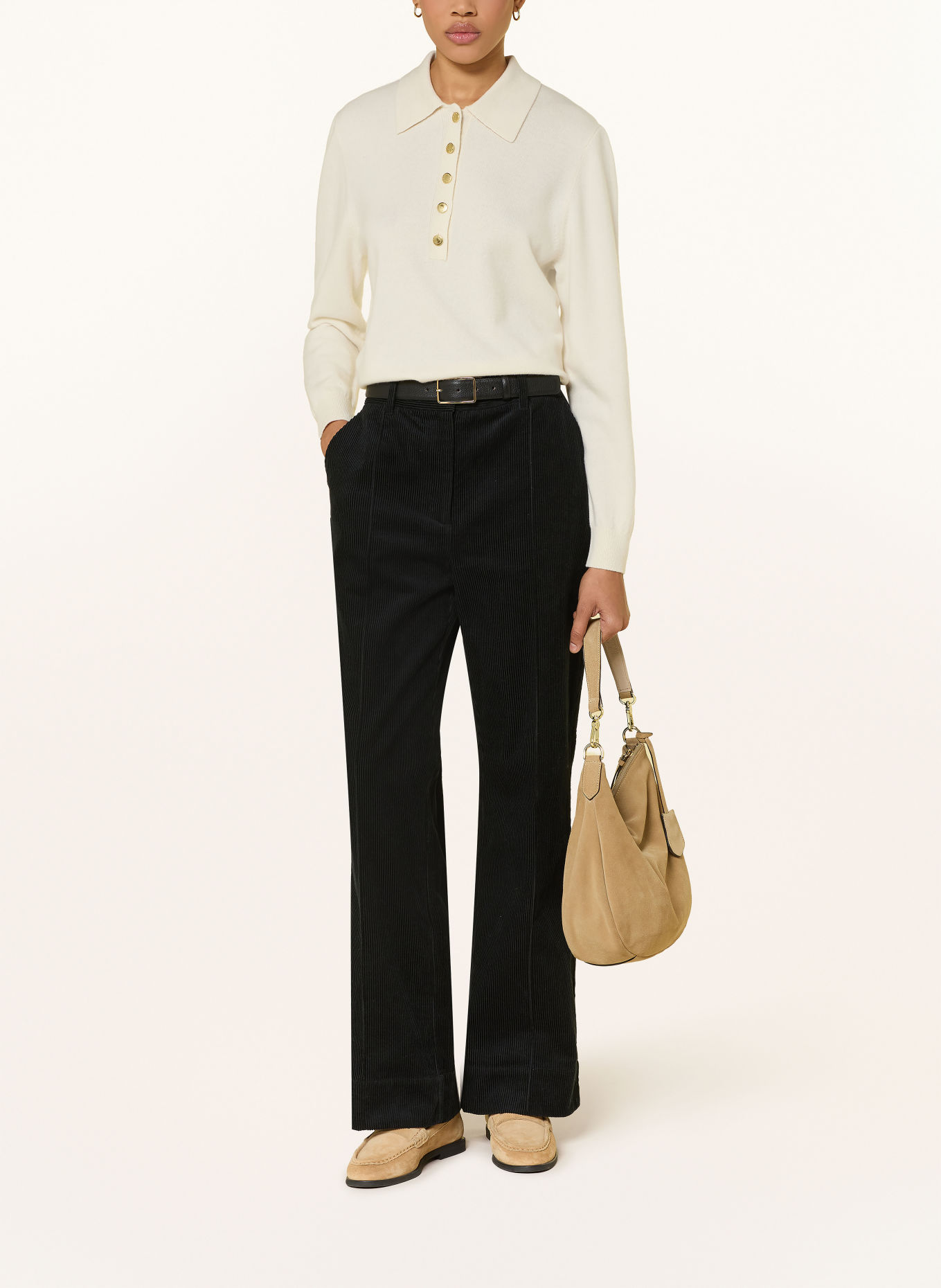 Barbour Spodnie z sztruksu EMMY: CZARNY