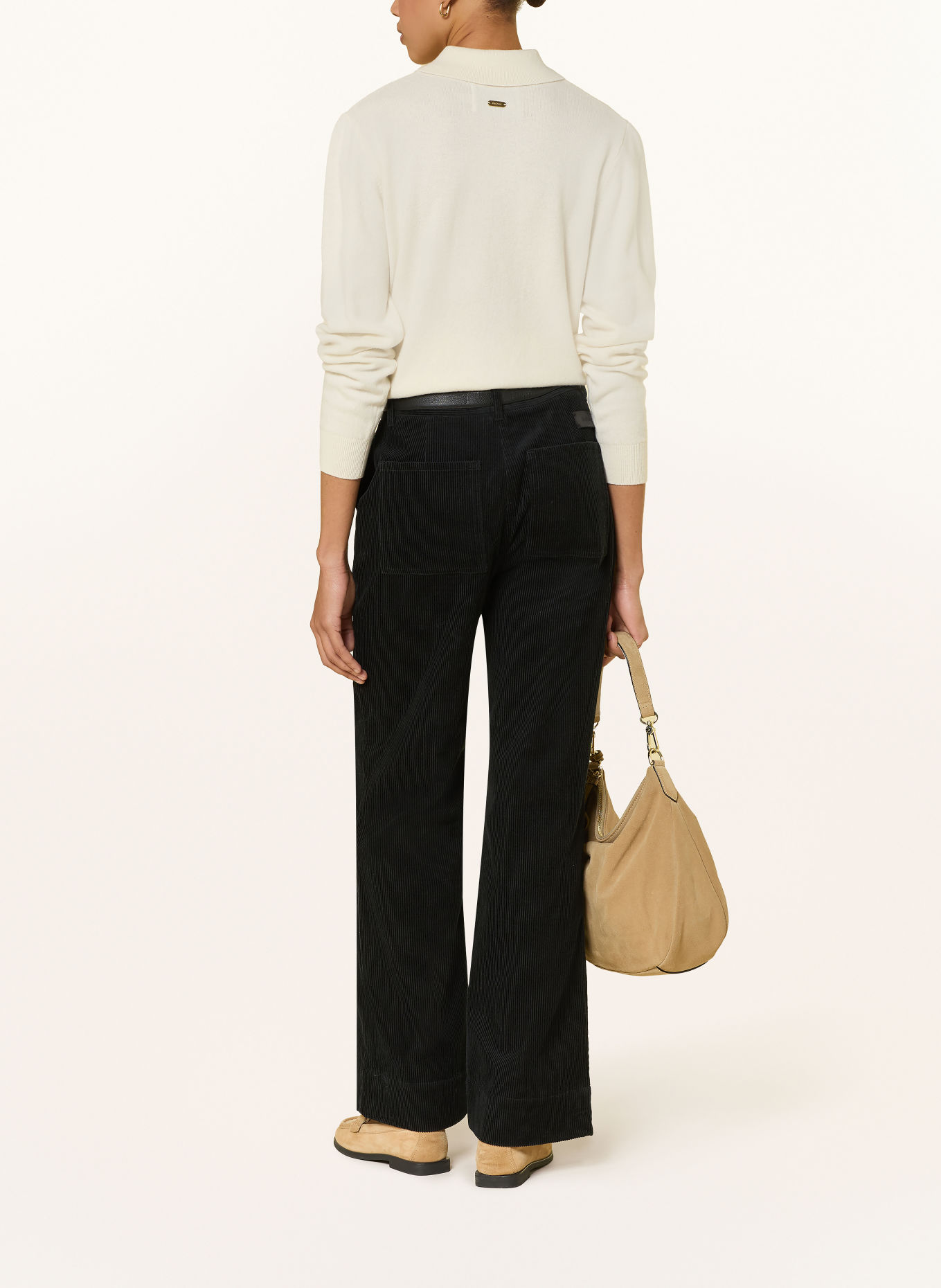 Barbour Spodnie z sztruksu EMMY: CZARNY