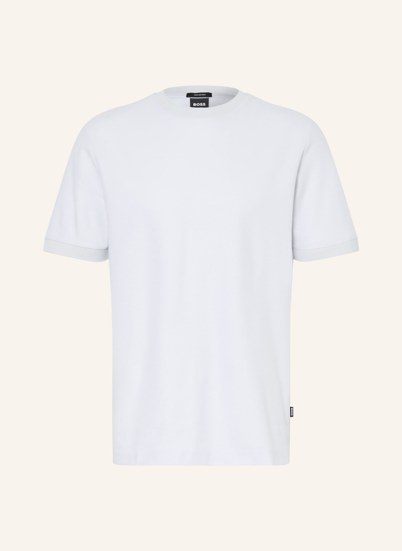 BOSS Tricou TAUT din piqué: ALBASTRU DESCHIS