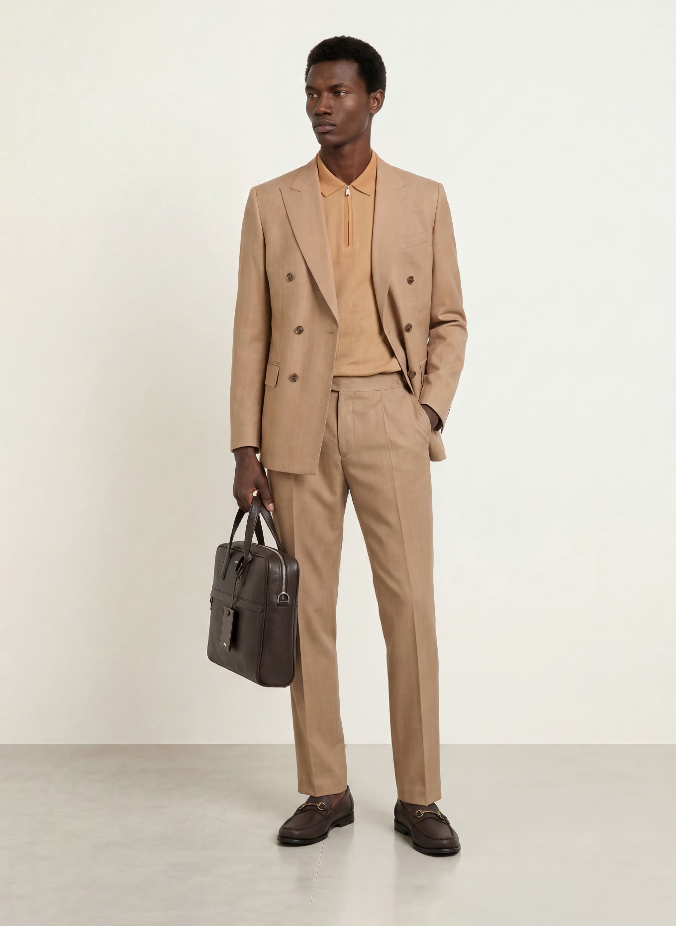 BOSS Piqué Polo Shirt PEI: BEIGE