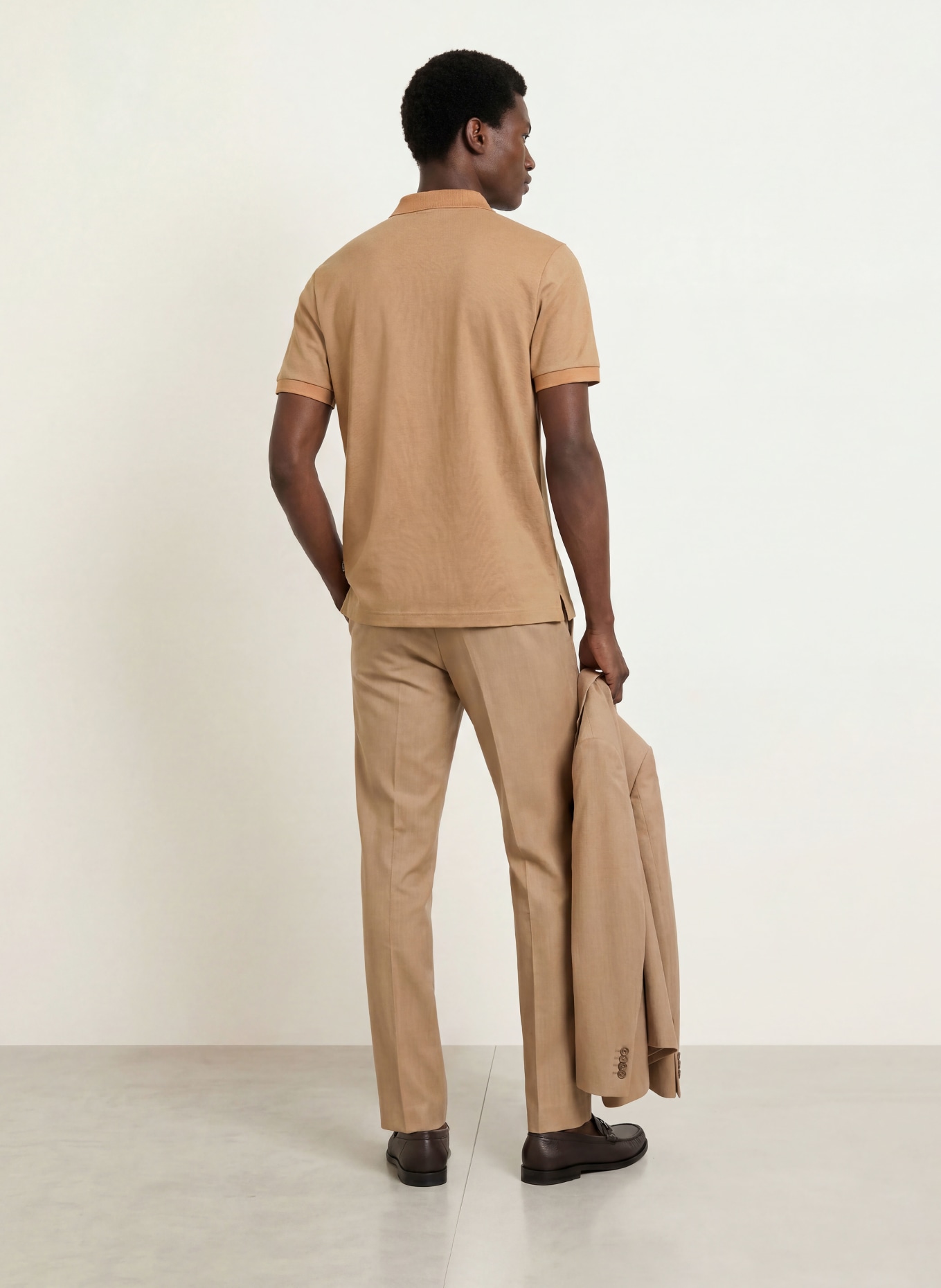 BOSS Piqué Polo Shirt PEI: BEIGE