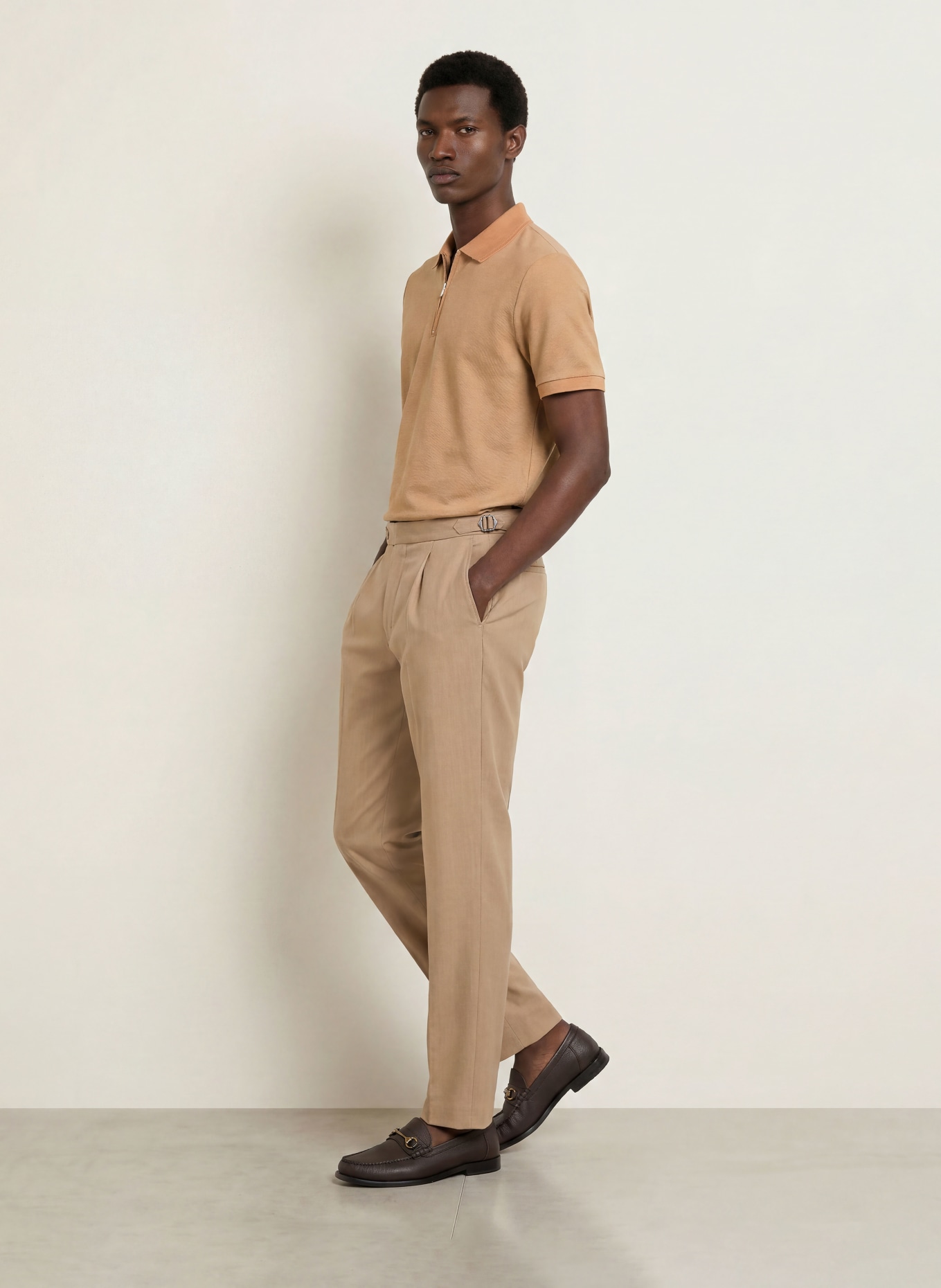 BOSS Piqué Polo Shirt PEI: BEIGE