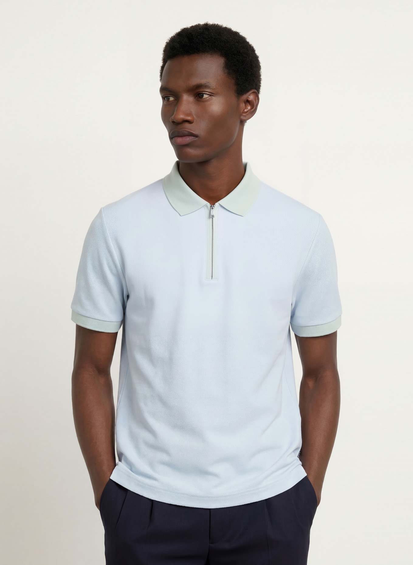 BOSS Piqué Polo Shirt PEI: LIGHT BLUE