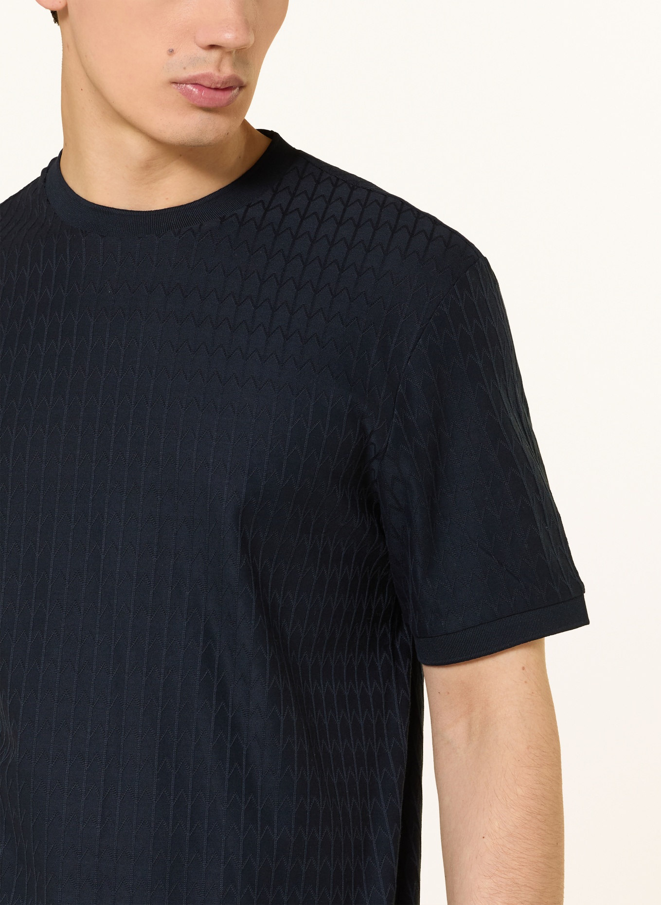 BOSS T-Shirt THOMPSON: DUNKELBLAU