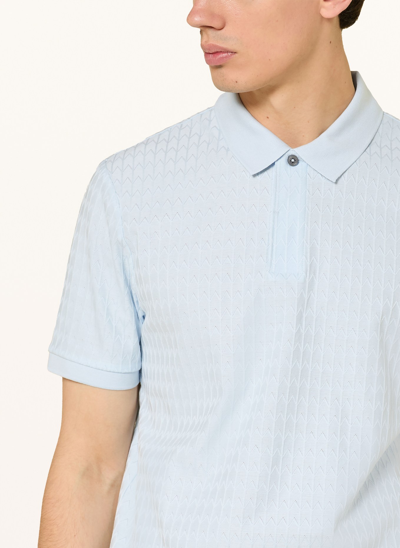 BOSS Jersey-polotröja PARLEY: LJUSBLÅ