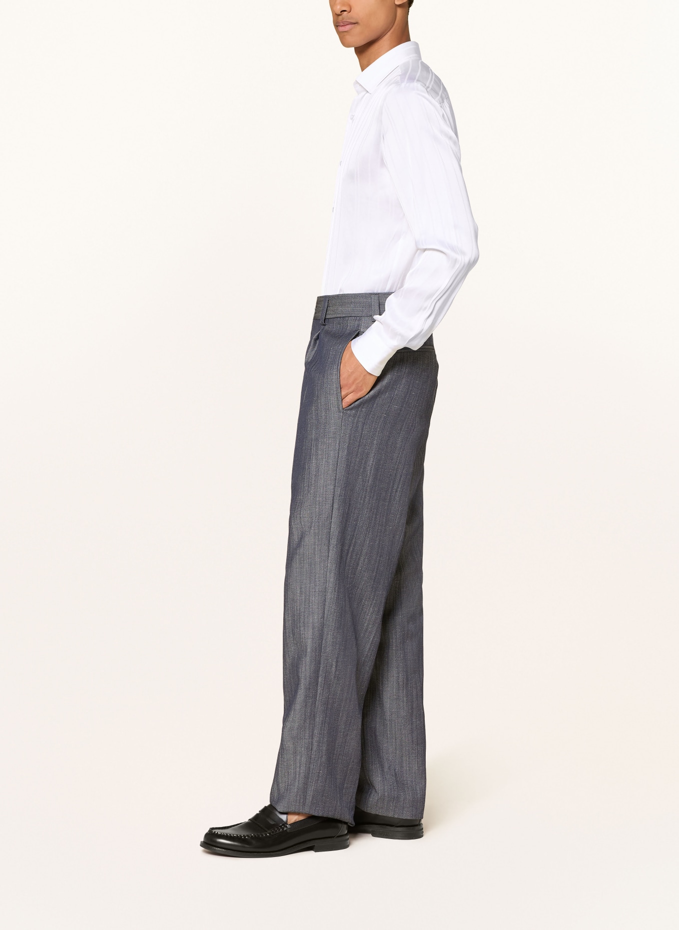 HUGO FLIPS Modern Fit Suit Pants: 498 OPEN BLUE